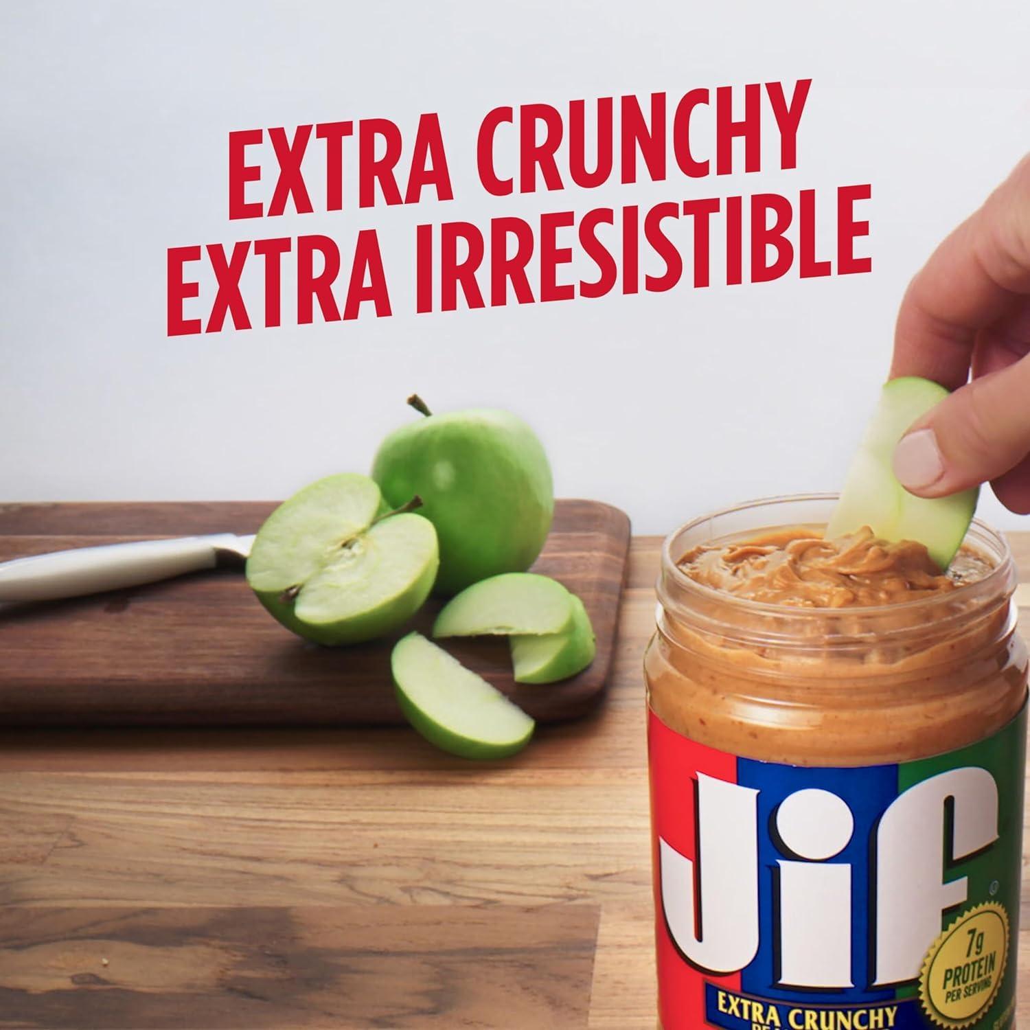 Jif Jif Extra Crunchy Peanut Butter, 16 Ounces (Pack of 12)