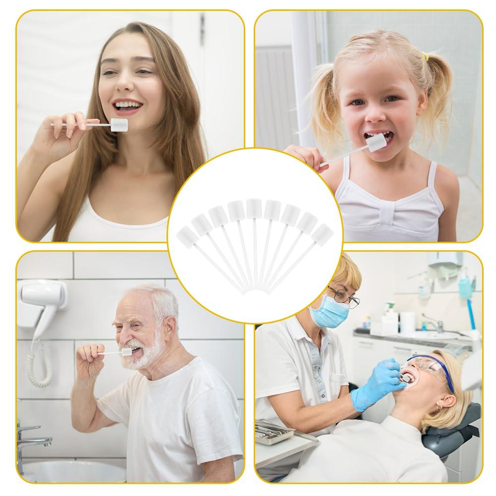 ACWOO ACWOO Oral Care Sponge Swab, 100PCS Disposable Mouth Swab, Mouth Cleaning Swabs Sponge, Mouth Care Swab Sponge Stick, Tooth Mouth Cleaning Oral Care Tool Kit
