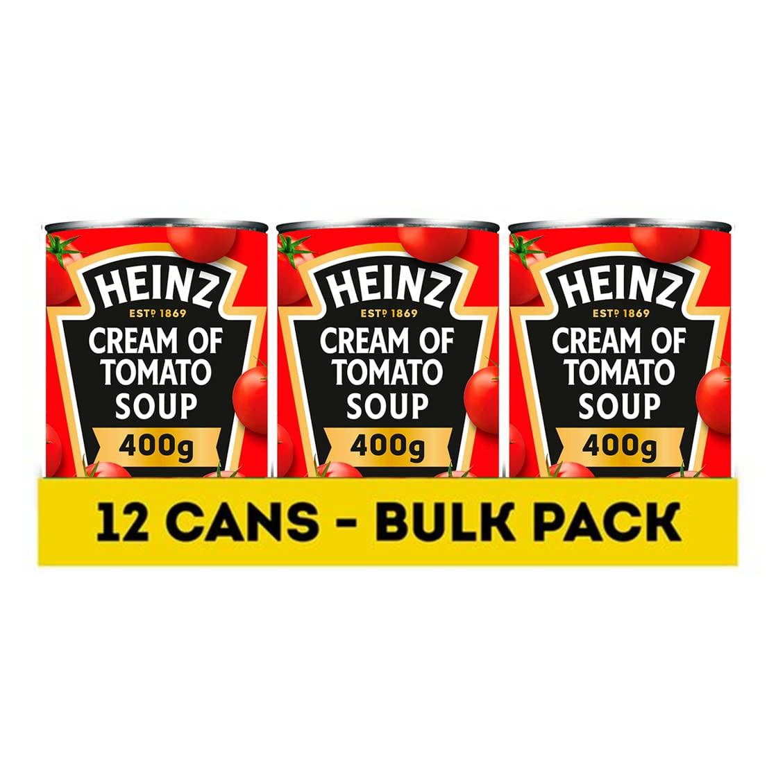 HEINZ Heinz Classic Soup: Cream of Tomato Soup, 400 g (Pack of 12) - vegetarian soup with plant power