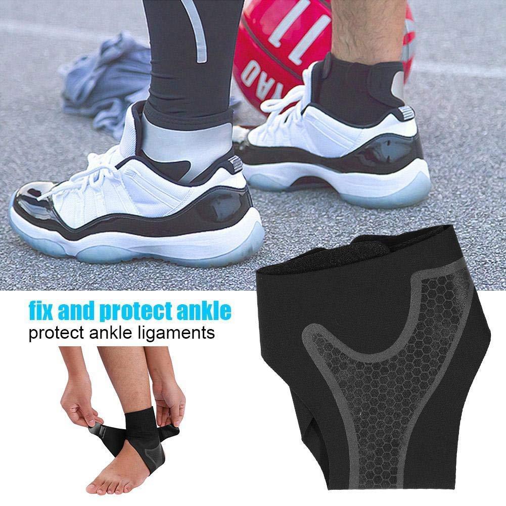 seaNpem Ankle Support Brace, Adjustable Ankle StrainProtectors Strap, Against Sprains Arthritis Compression Wrap Stabilizer, Pain Relief Foot Sleeve for Running Basketball Soccer Sports Injuries Recovery (L)