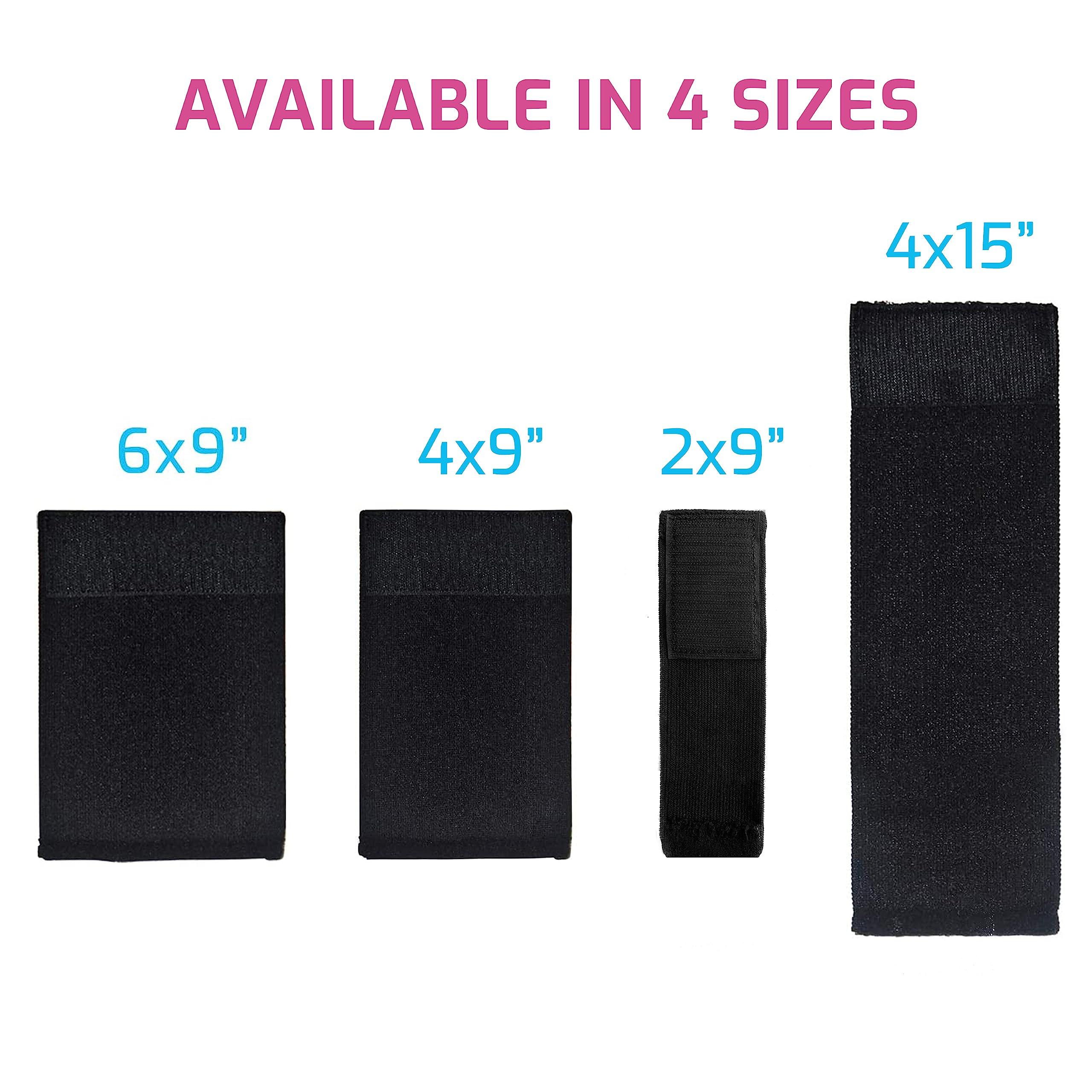 Spand-Ice Extender Strap - Multipurpose Elastic Hook and Loop Extension for Ice Packs, Ice Belts, Back/Knee/Ankle Braces, Vests, Wraps, and Belts - Made in USA (4 x 15 Inches)