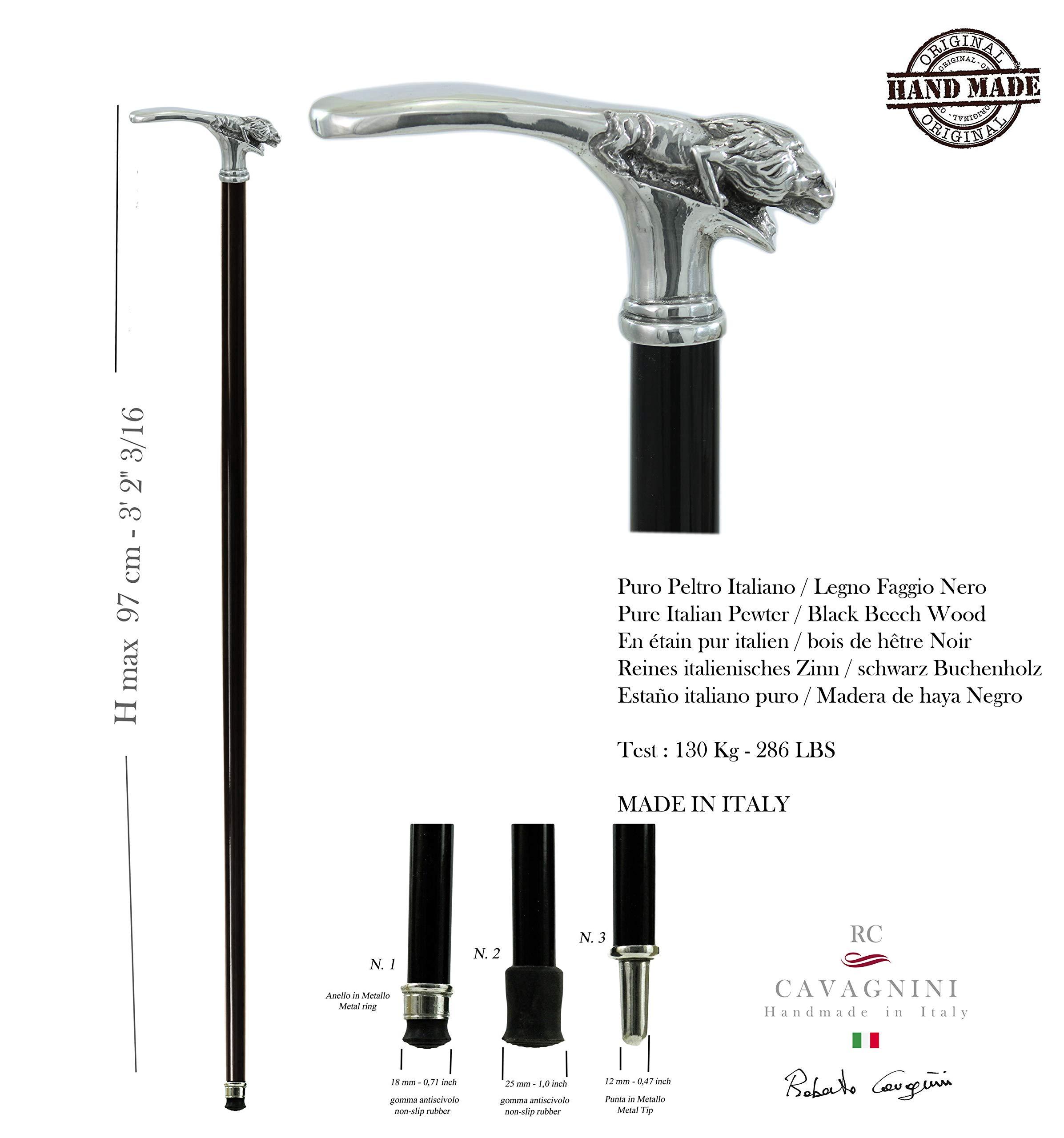 CAVAGNINI CAVAGNINI Luxury Walking Cane - Classic Jaguar Handle - Handmade