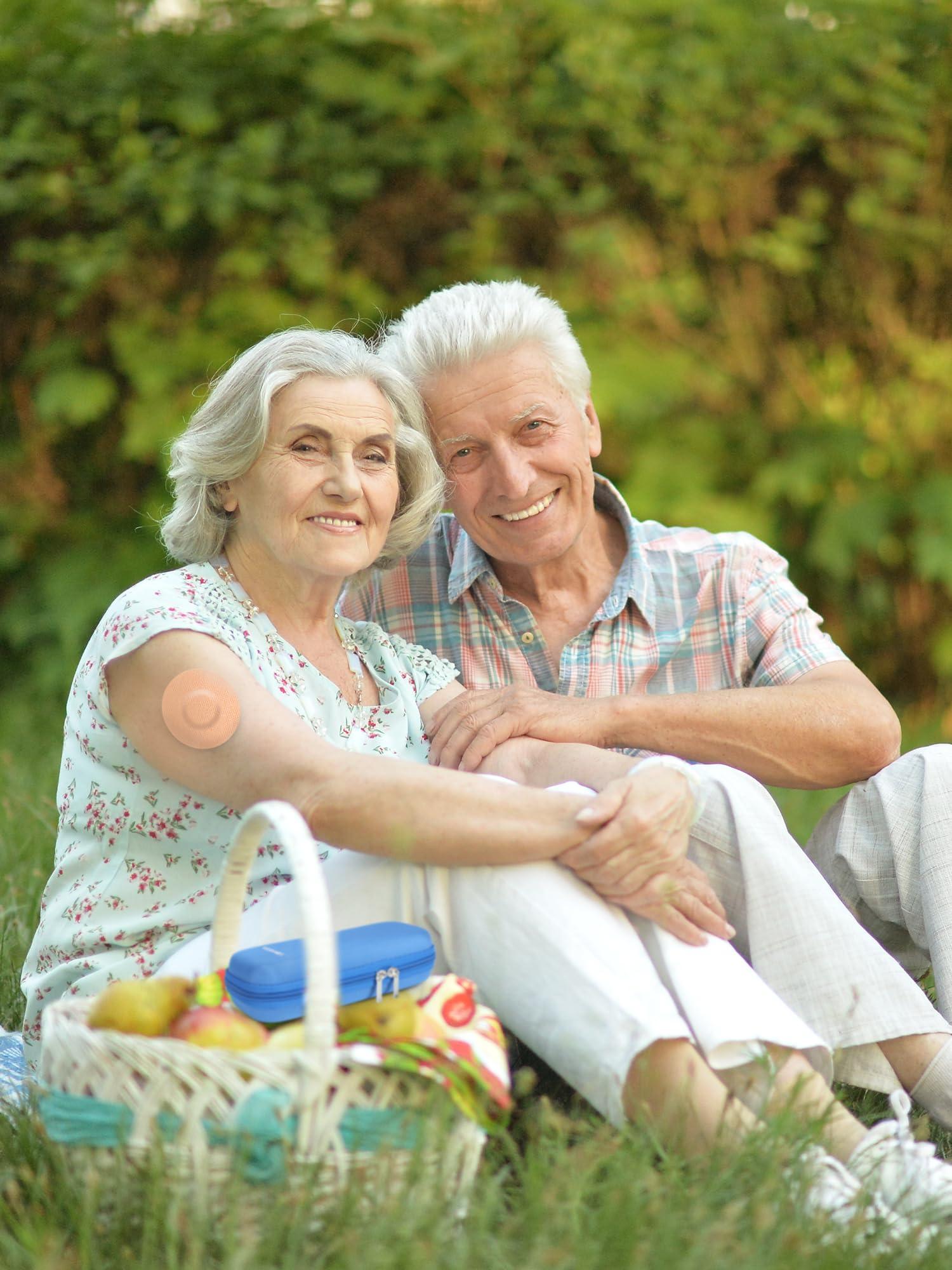 YOUSHARES 20 Packs Freestyle Libre 2 Sensor Cover - Waterproof Adhesive Patches for Freestyle Libre Sensor, Libre 2 Sensor Patches by YOUSHARES (Beige)