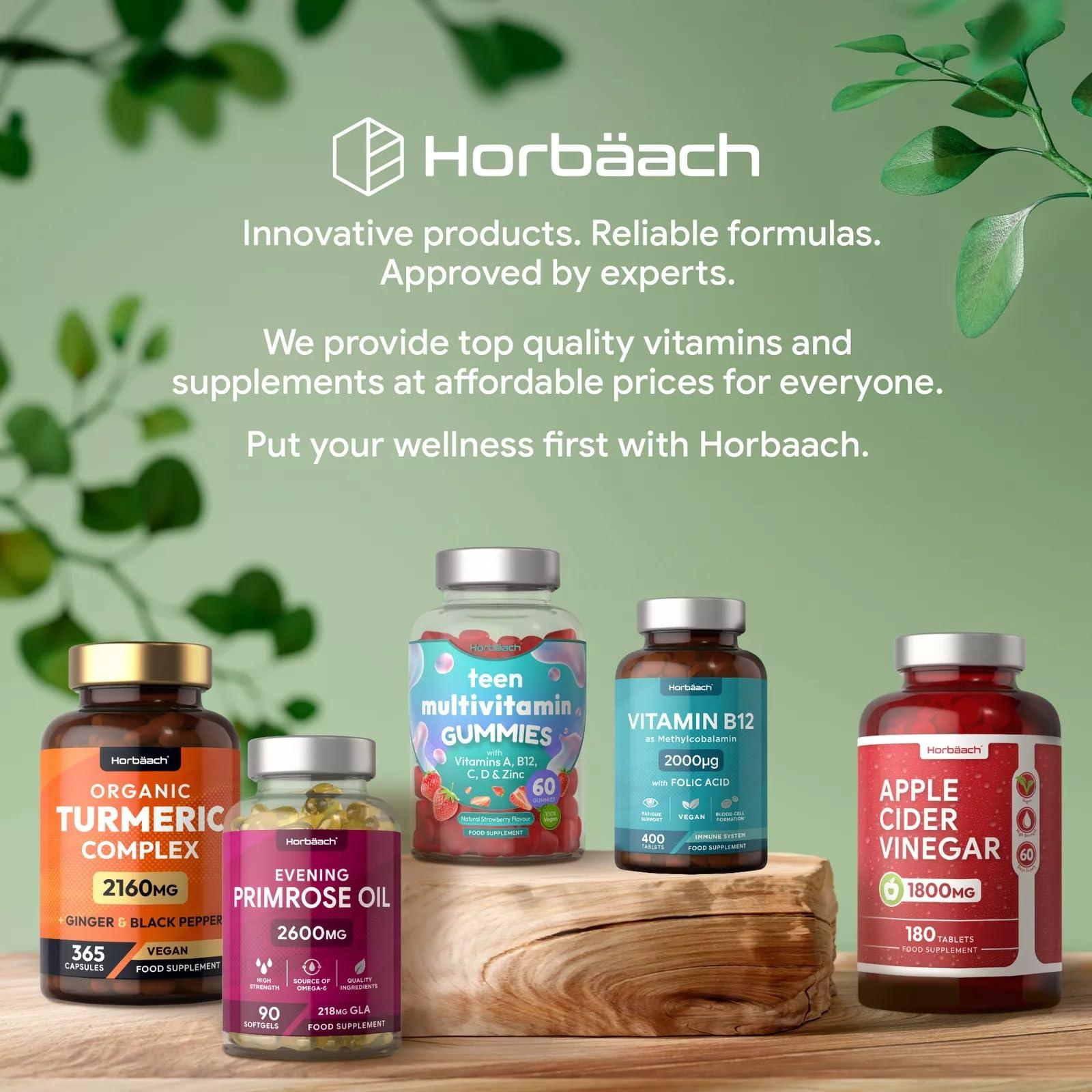 Horbach Red Yeast Rice 1000mg | 120 Vegan Tablets | High Strength Supplement with Monacolin K | No Artificial Preservatives | by Horbaach