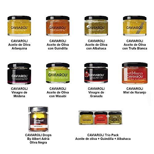 Caviaroli Caviaroli - Encapsulated Extra Virgin Olive Oil Pearls, Basil, with Liquid Heart - 50 g