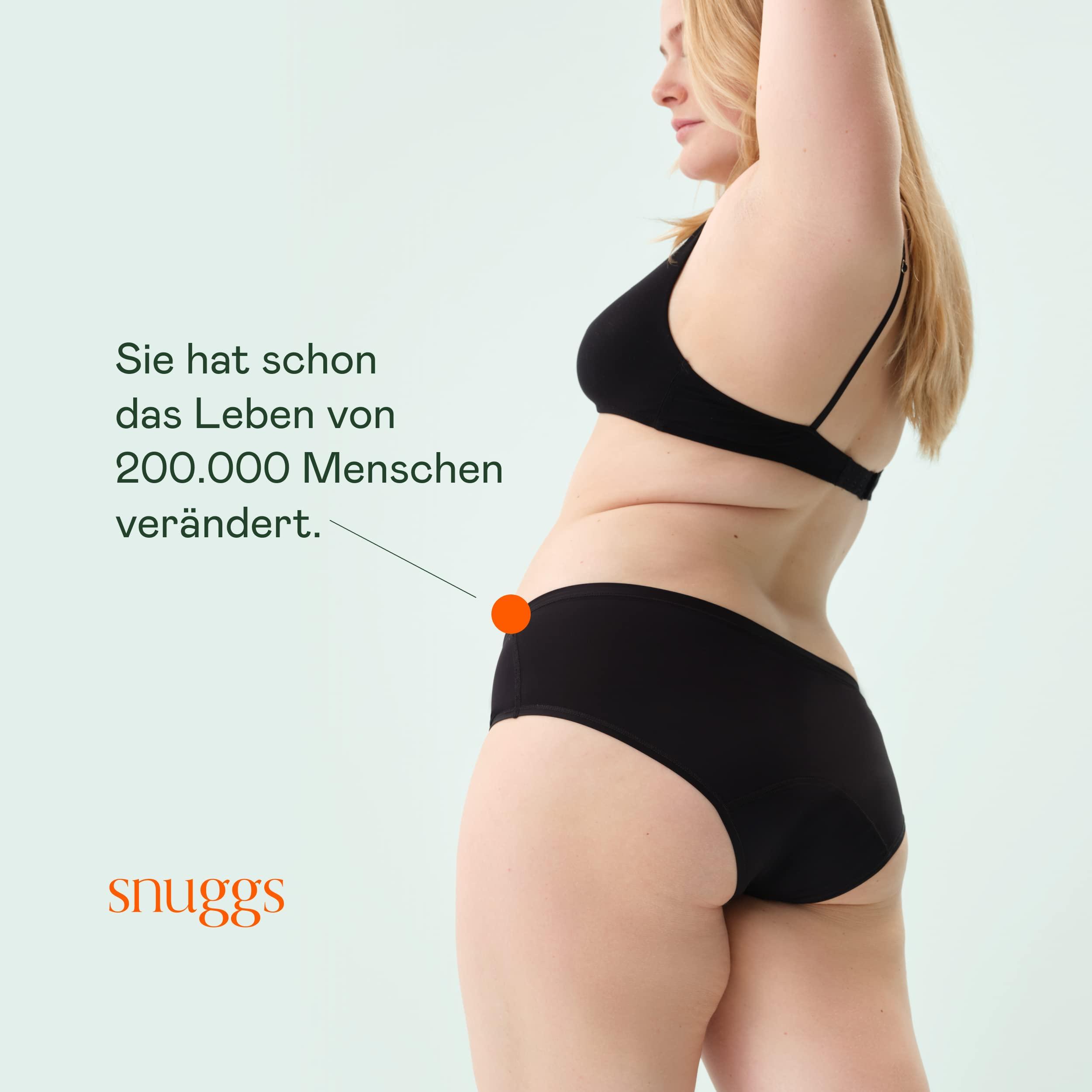 snuggs SNUGGS Classic | Period Underwear Heavy Flow | Thin and Absorbent Menstrual Underwear | Made in EU | TENCEL Lyocell | Sustainable Alternative to Tampons Pads Pantyliners