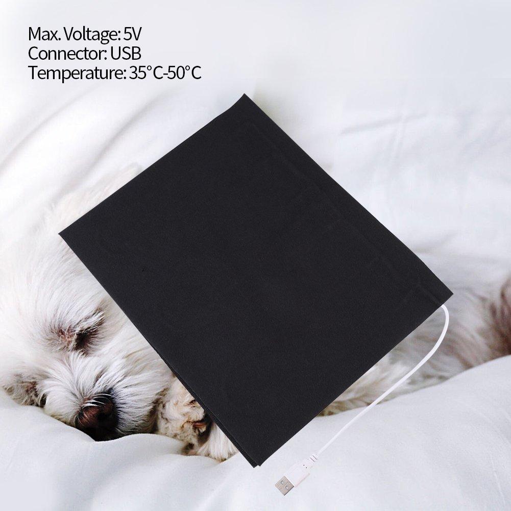 Walfront Heated Cushion, 5V USB Electric Heated Mat / Seat Heater - 35C -50C - Can be used for pets