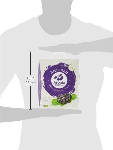 Aronia ORIGINAL Aronia ORIGINAL Organic Aronia Berry Juice Bag-in-Box 5 L | 100% Pure Aronia Fruit Juice, No Added Sugar, Not From Concentrate | Vegan, Organic, Non GMO Chokeberry (Aronia Berries)