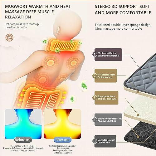 FreshCart Basics Massage Chair Back Pad,Massage Mat Full Body Back Massagers with Heat 20 Heads Vibrating Massage Mattress Pad, Electric Heated for Back Lumbar Leg Relief