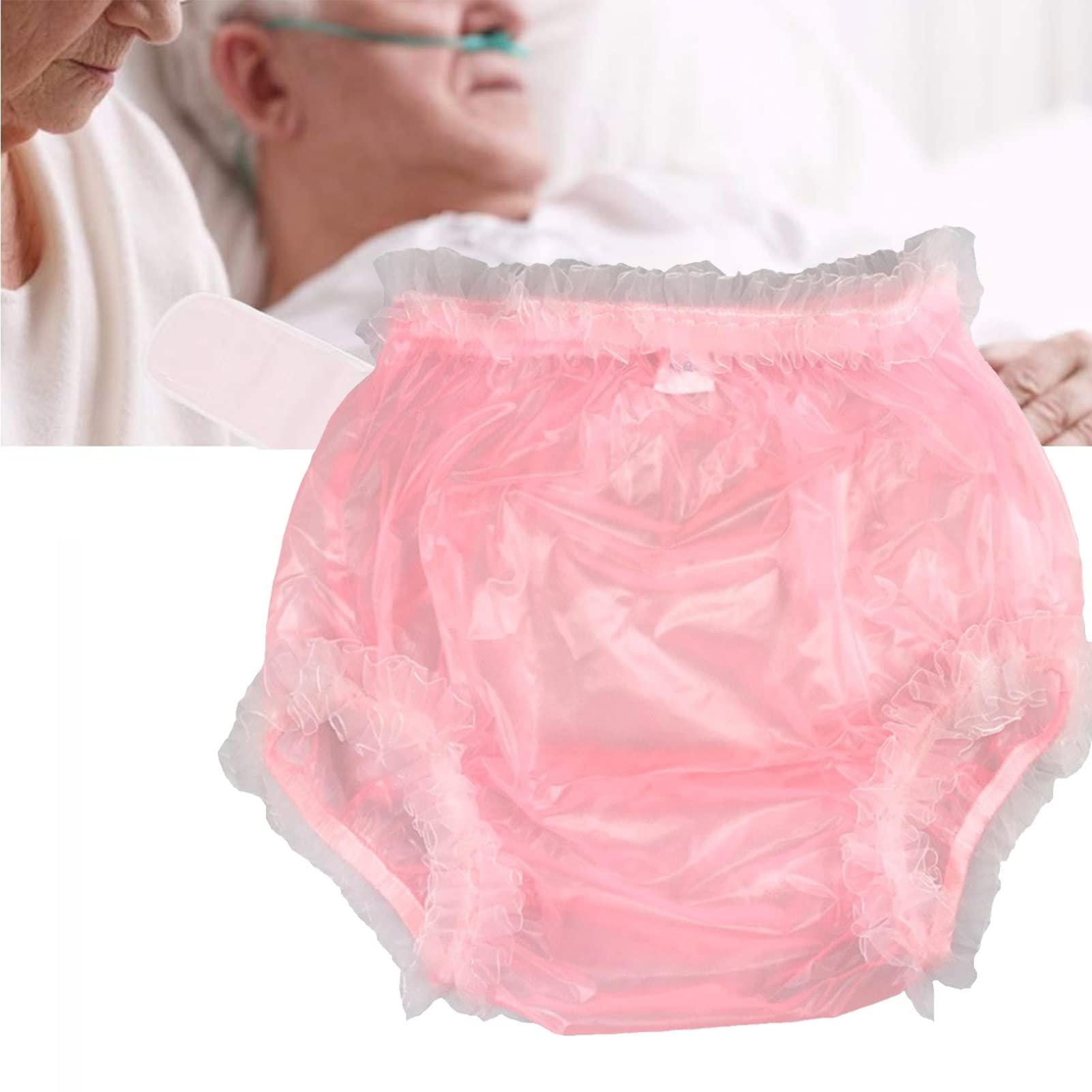 Swing Penguin Swing Penguin Adult M- XXL Incontinence Underwear, Washable Diapers For Women Men Pull-on Plastic Pants (Size : Large)