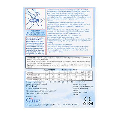 EarPlanes EarPlanes Original Earplugs for Children/Smaller Ears, Pressure Filtering Protection for Airplane Travel (1 Pair)