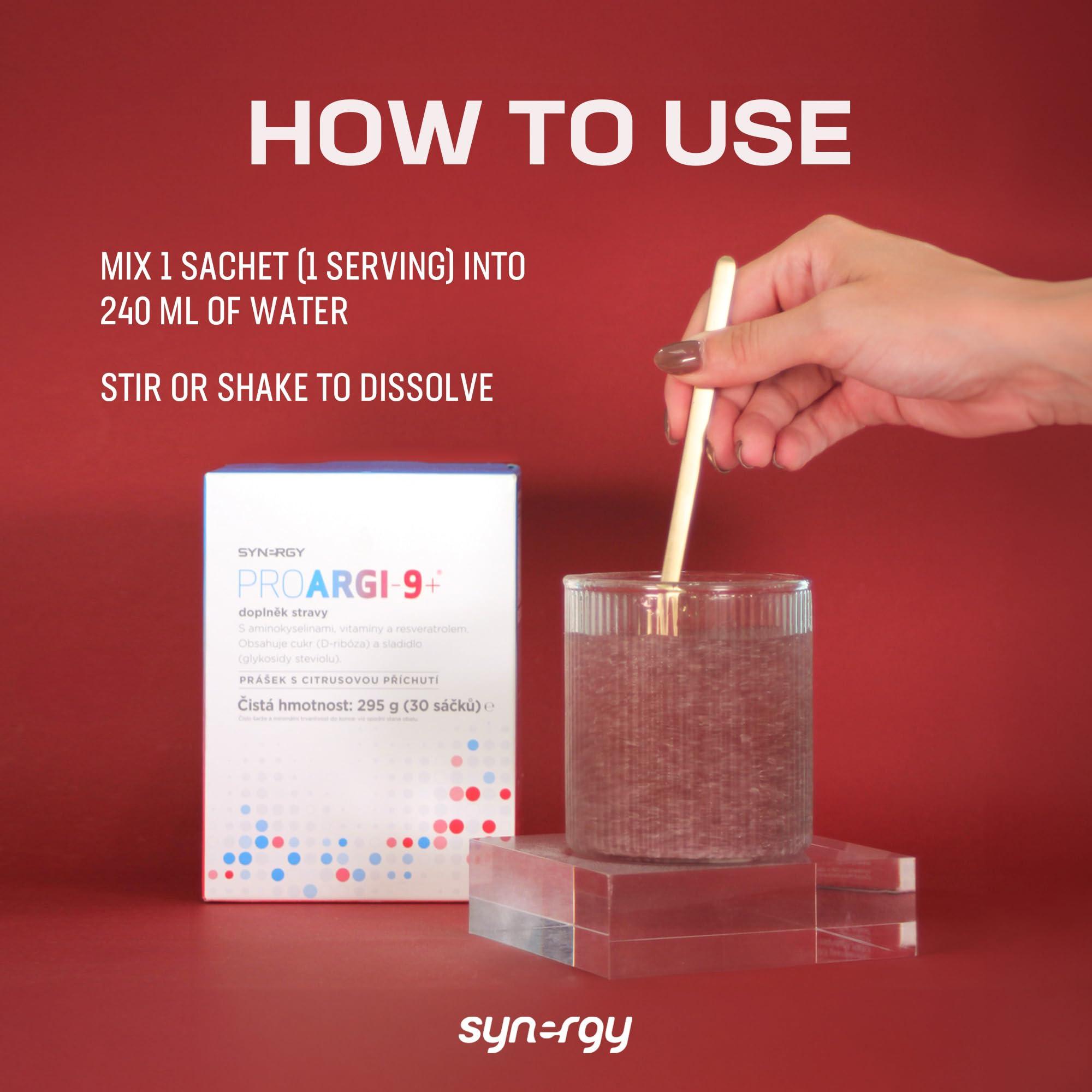 Synergy Worldwide Synergy Worldwide ProArgi 9+ 295 g | 5000mg L-Arginine and 200mg L-Citrulline Supplement with Vitamins C, D3, K, B6, and B12 | Enhance Cardiovascular and Circulatory Health | 30 Sachets