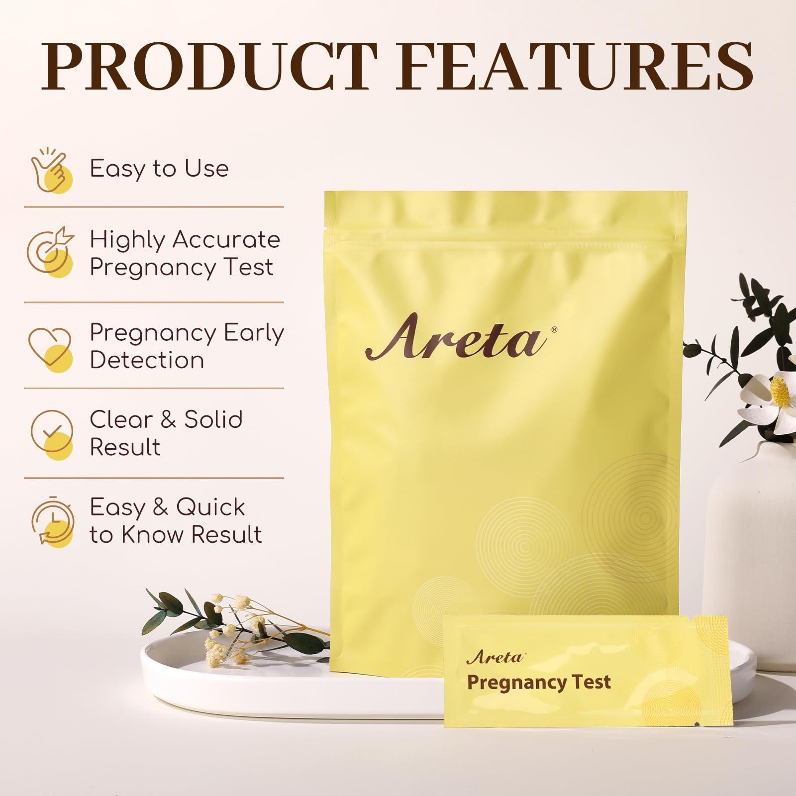 Areta Areta 30 Pregnancy Test Strips: Accurate Kit for Rapid Results | 30 Pack hCG Tests