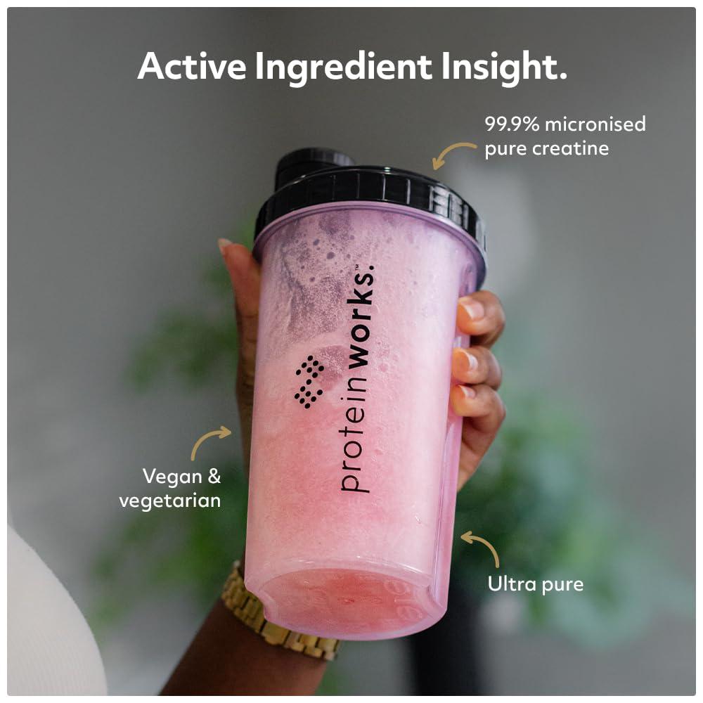 Protein Works Protein Works - Creatine Monohydrate Powder | 100% Pure & Premium Creatine Supplement | Ultra Fast Absorption | 16 Servings | Unflavoured | 100g