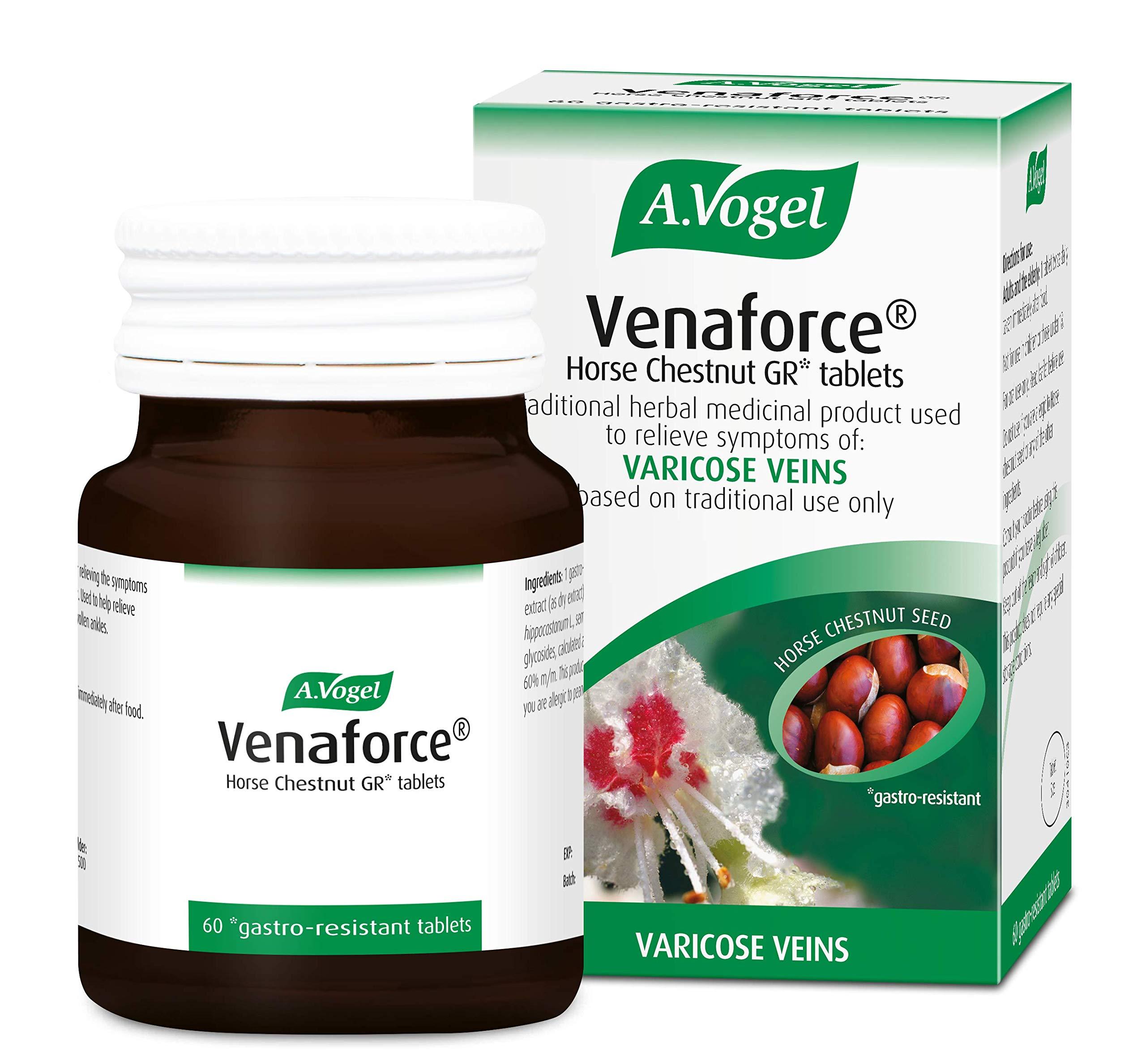A.Vogel A.Vogel Venaforce Horse Chestnut Tablets | Relieve Symptoms of Varicose Veins, Tired Aching Legs, Leg Cramps & Swollen Ankles | 60 Tablets
