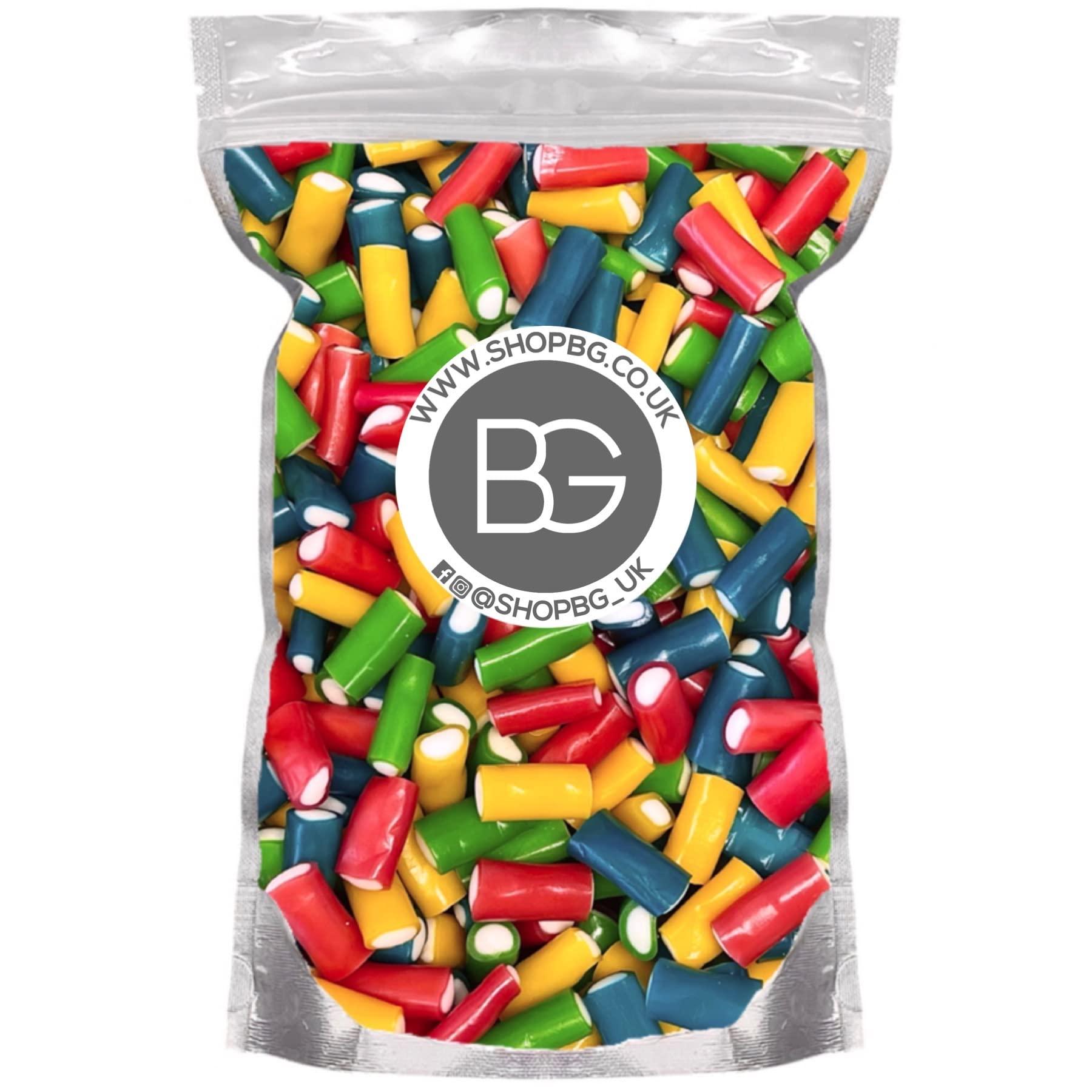 Bargain Gateway BG Quality Pick & Mix Sweets - Choose Your Own Favourites Single Sweet Pouch 800g (Mini Coloured Cables)