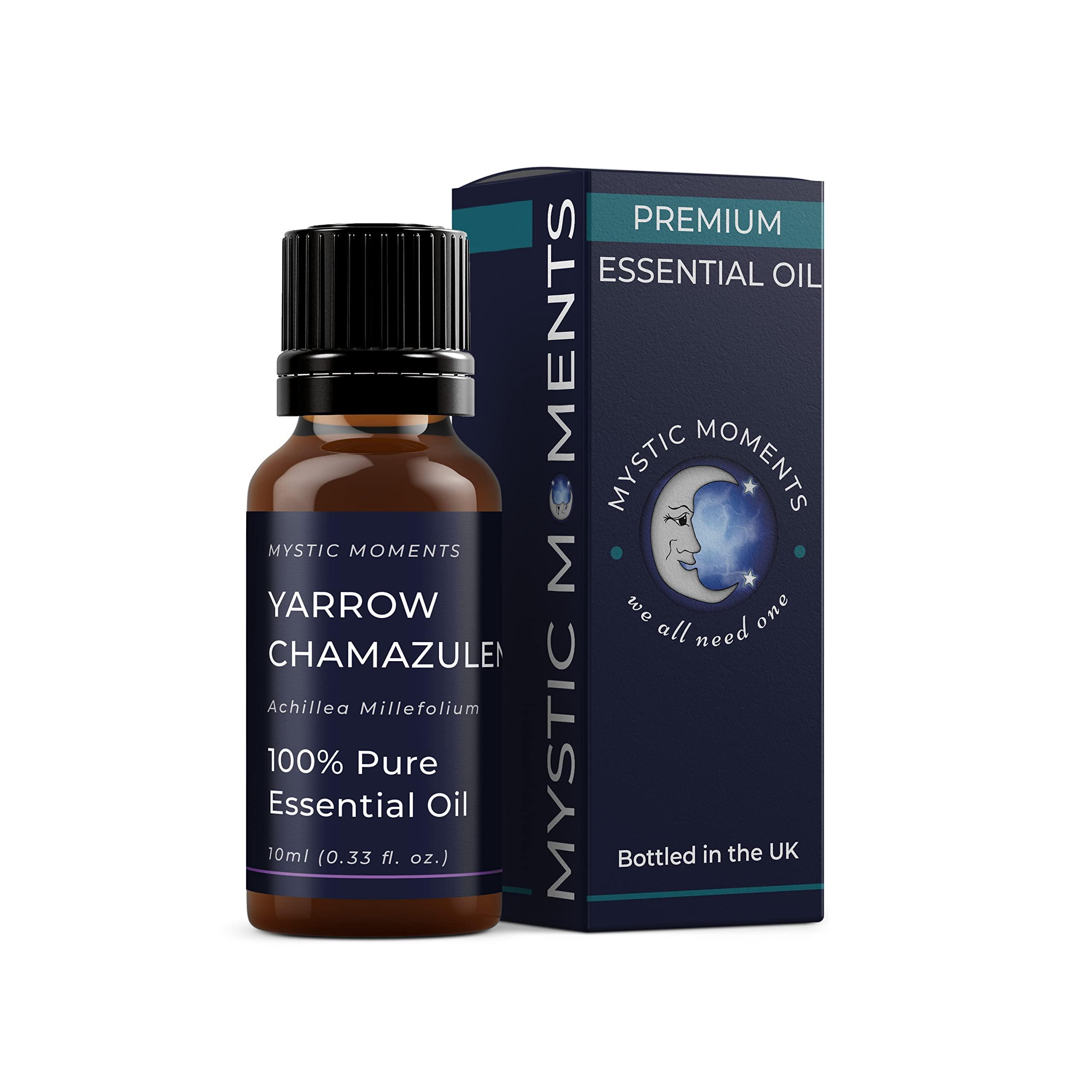 Mystic Moments Mystic Moments | Yarrow Chamazulene (Blue) Essential Oil 10ml - Pure & Natural Oil for Diffusers, Aromatherapy & Massage Blends Vegan GMO Free