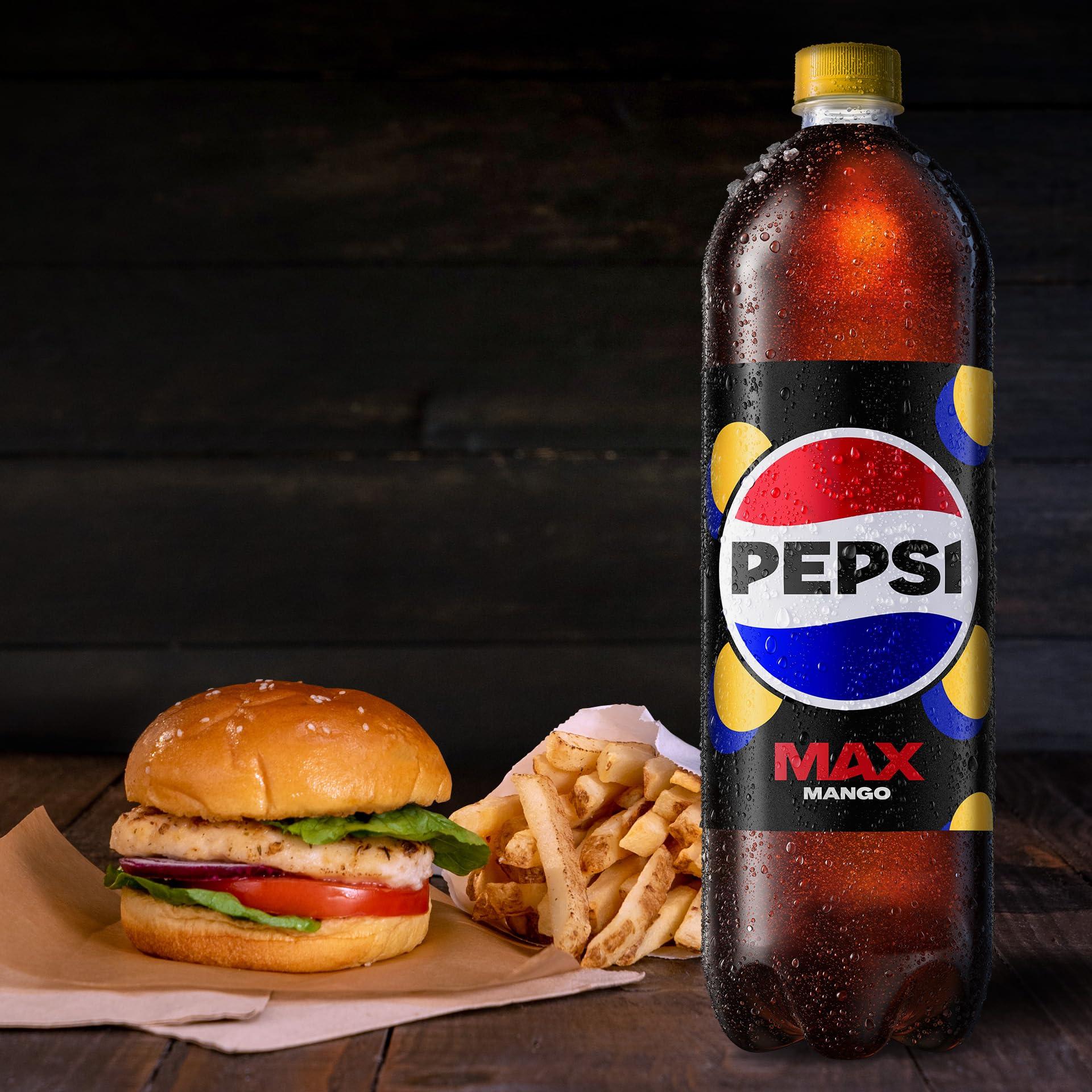 Pepsi Pepsi Max Mango No Sugar Cola Bottle 2L (Pack of 8)