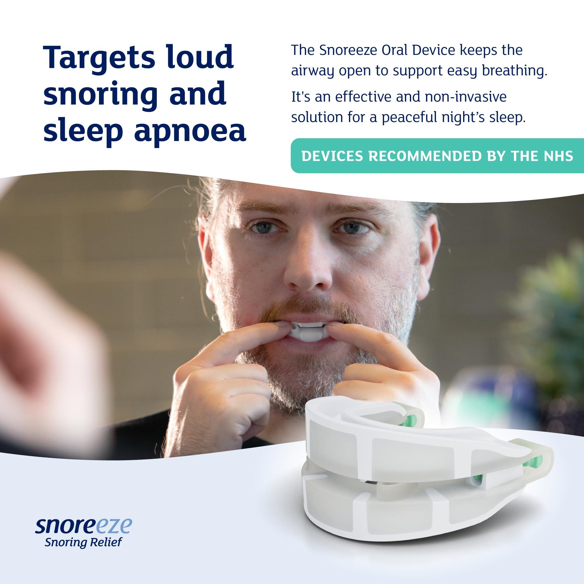 Snoreeze Snoreeze Anti Snoring Oral Device - Adjustable mouthguard, Snore Stopper Mouthpiece, Sleep aid to Reduce snoring & Sleep Apnoea for Men & Women