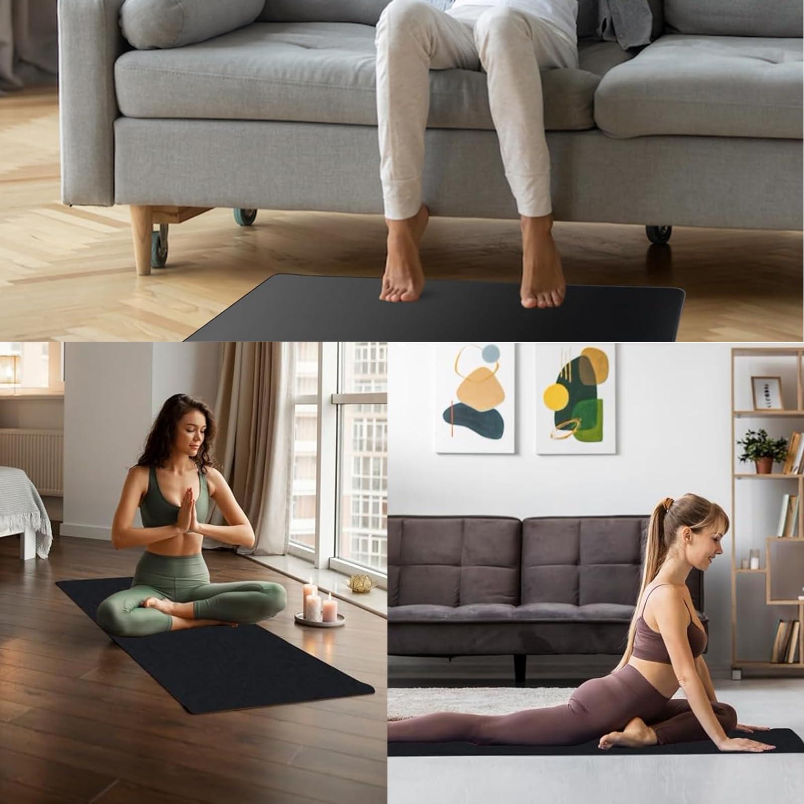 YREYBN Grounding Mat Earthing UK for Improved Sleep, Grounding Mat with 4.5M Cord, 30x60cm Earth Mat Grounding Sheet for Improved Sleep, Reduced Anxiety, Pain, Inflammation, Headache Relief