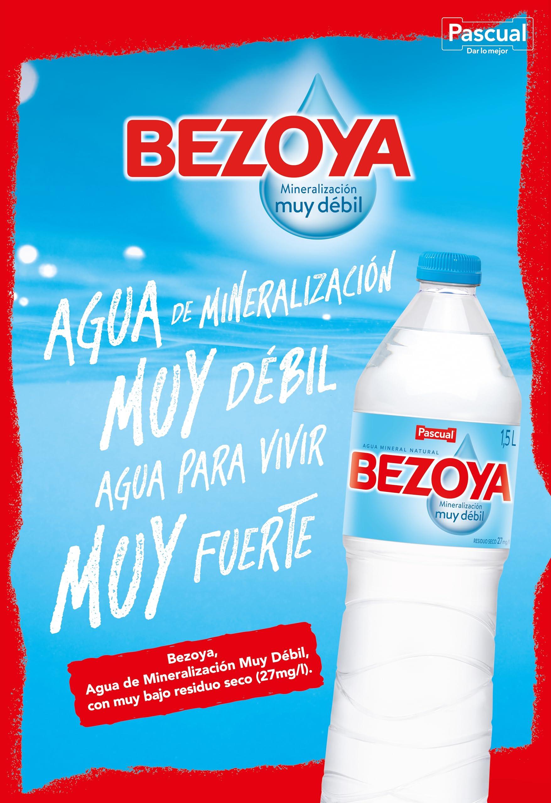 Pascual Bezoya Natural Mineral Water - Pack of 6 x 1L