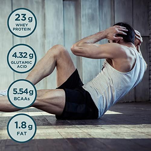 Kinetica Kinetica Strawberry Whey Protein Powder | 4.5kg | 23g Protein per Serving | 150 Servings | Sourced from EU Grass-Fed Cows | Superior Mixability & Taste