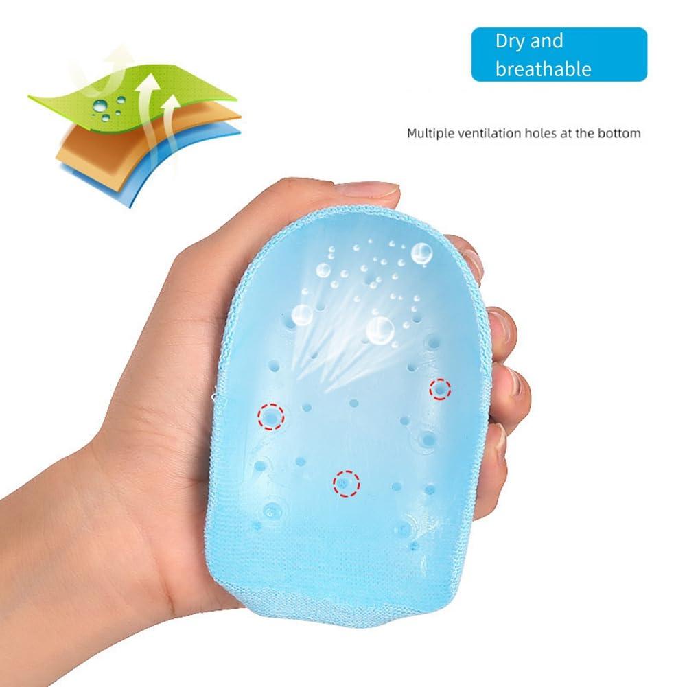 Sunmeit Sunmeit 1 Pair Invisible Cave Socks Gel Heel Protection Orthopaedic Valve Support Insoles Insole Unisex Pink