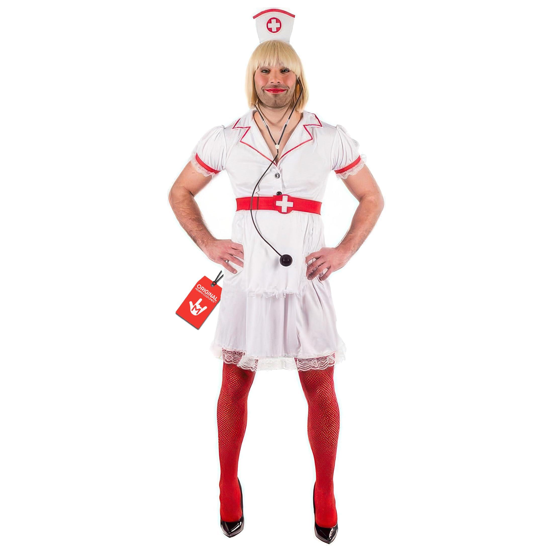 Fun Shack Fun Shack Male Nurse Costume - Stag Do Outfit for Men - Naughty Nurse Fancy Dress Costume - Party Dress Up, X-Large