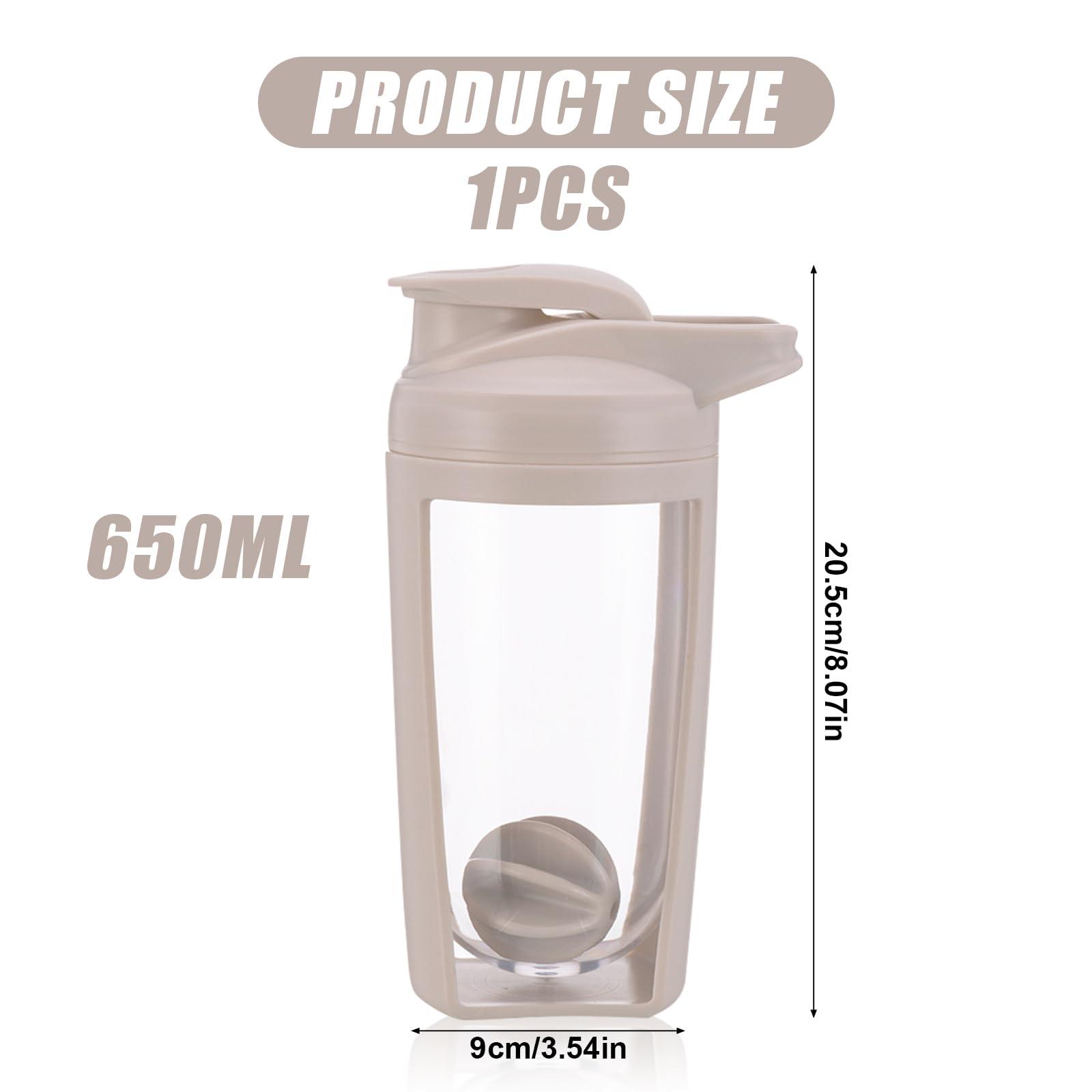 Valicaer Valicaer Protein Shaker Bottle,Shaker for Protein Shakes 650 ml With Mixer Ball BPA Free Leak-proof Shaker Bottle For Protein Powder Temperature Safe Nutrition Mixball Shaker Dishwasher Safe for Gym