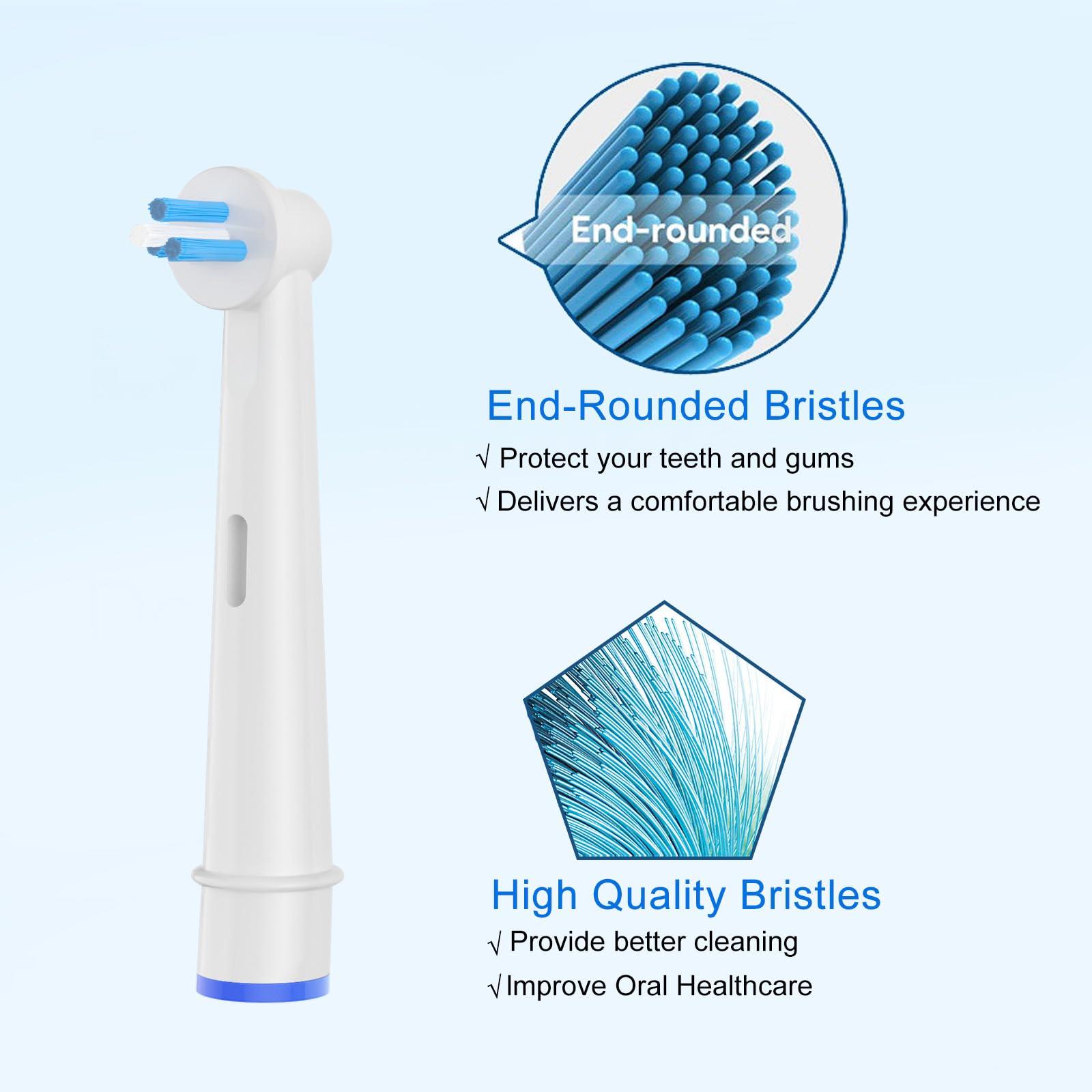 Betterchoi 16pcs Interspace Toothbrush Heads, Compatible with Braun Oral B Electric Toothbrushes for Cleaning Crevices, Bridges and Implants.