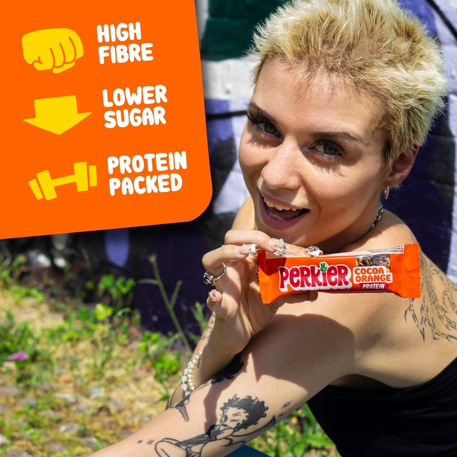 Perkier Perkier Variety Box (30 bars) Vegan - Gluten Free - Protein Packed - Lower Sugar - High Fibre - Snack Bars