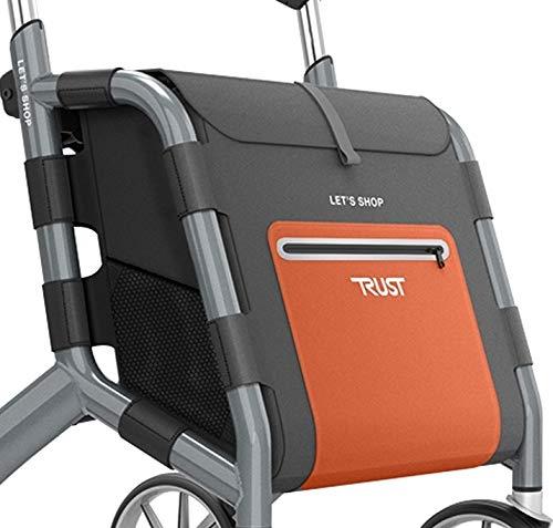 Trust Care TrustCare Let\'s Shop Folding Aluminium Rollator Walking Aid Handle Height from 76 cm to 95 cm Seat Height 60 cm Maximum Load 130 kg