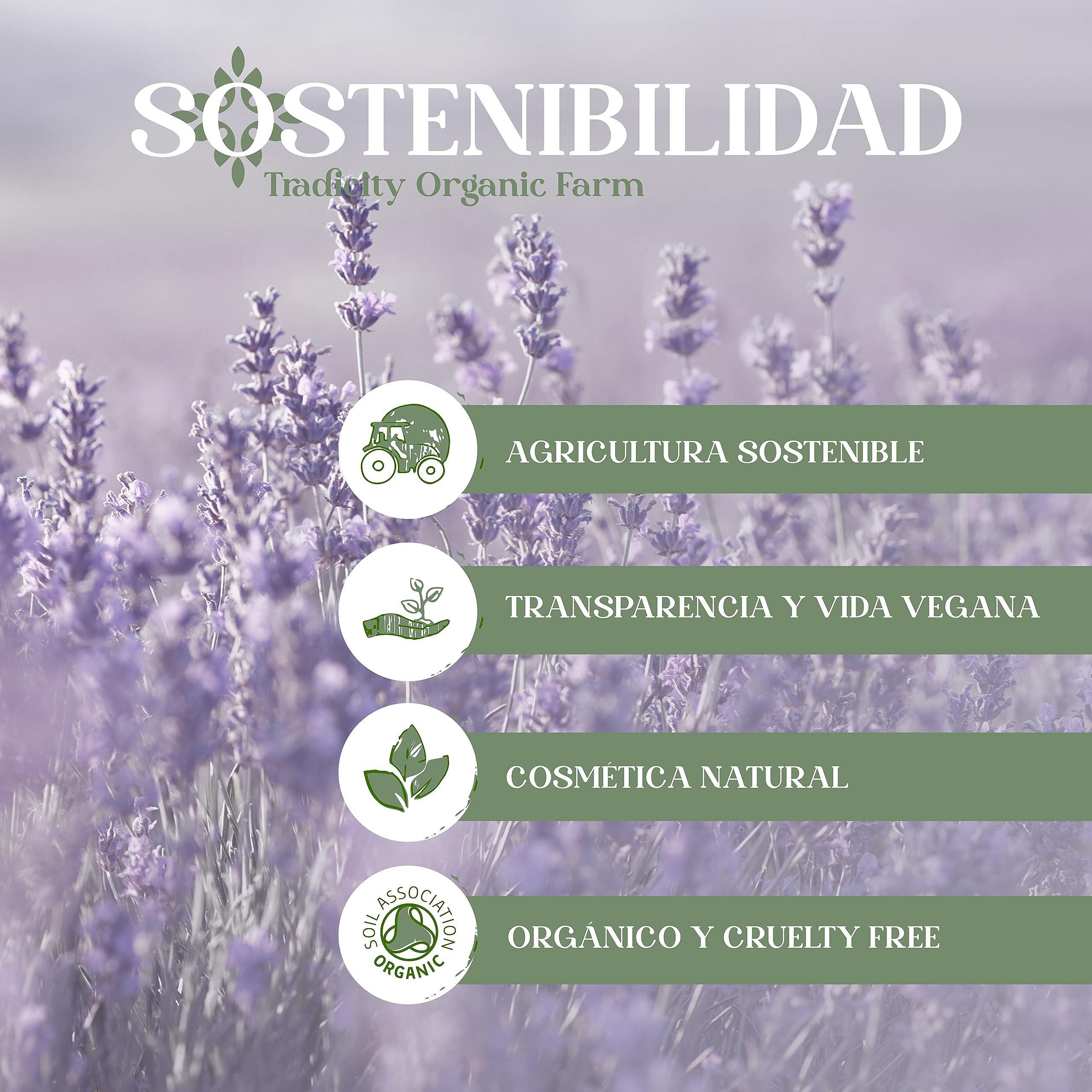 tradicity ORGANIC FARM Deep Sleep Pillow Spray for a Better Sleep 250ml Pillow Mist Lavender (Relaxing), Aloe Vera (Oxygen) and Chamomile (Calming) Essential Oils Bedtime Sleeping Mist Calm Down Sleep Spray