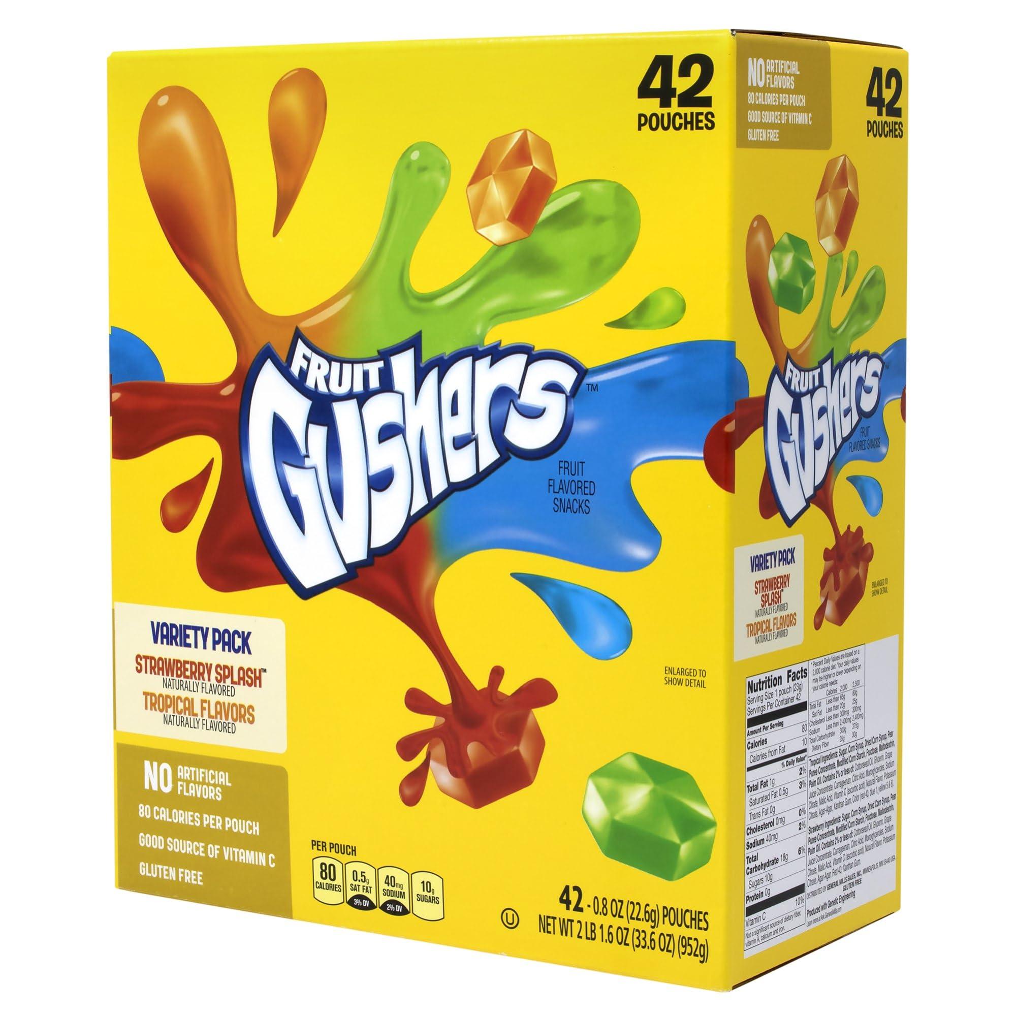 Gushers Betty Crocker Fruit Gushers Snacks, 42 Count, 952 g