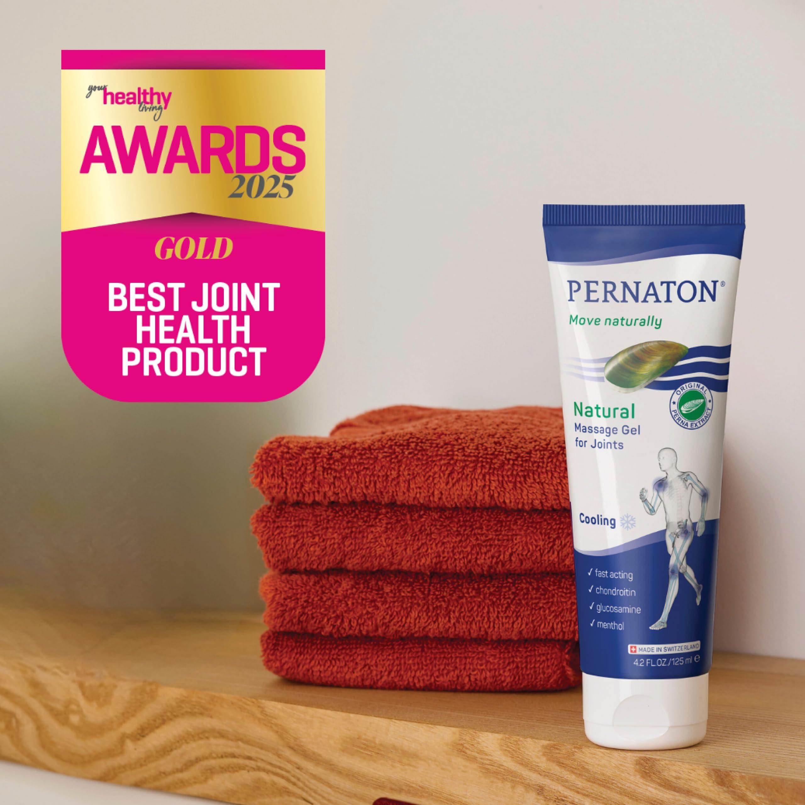 Pernaton Pernaton Natural Cooling Gel for Joint Massage, Green Lipped Mussel Gel Supports Natural Joint Health and Flexibility, with Original Perna Extract, 125ml