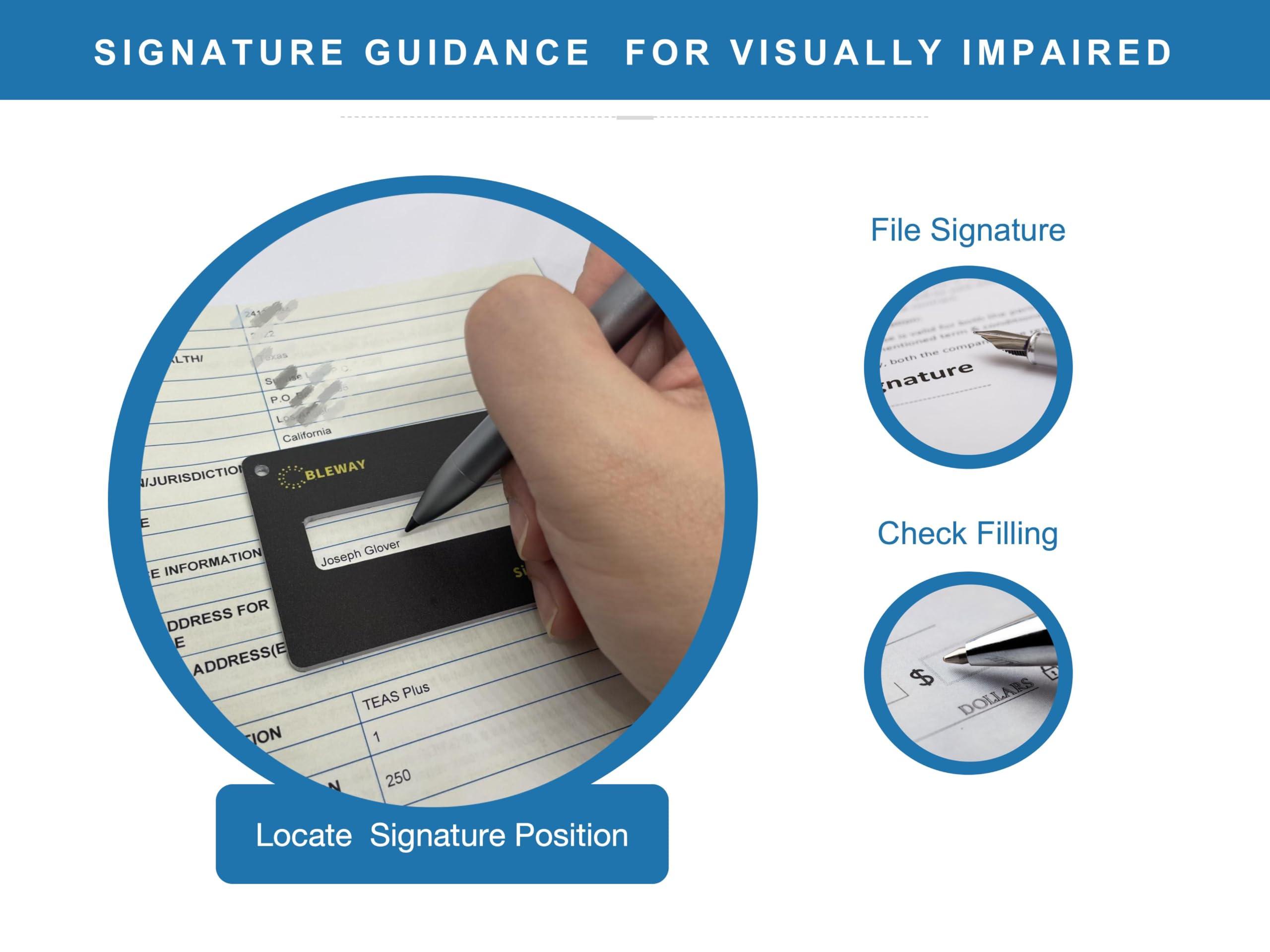 BLEWAY BLEWAY Signature Guide Card for Visually Impaired