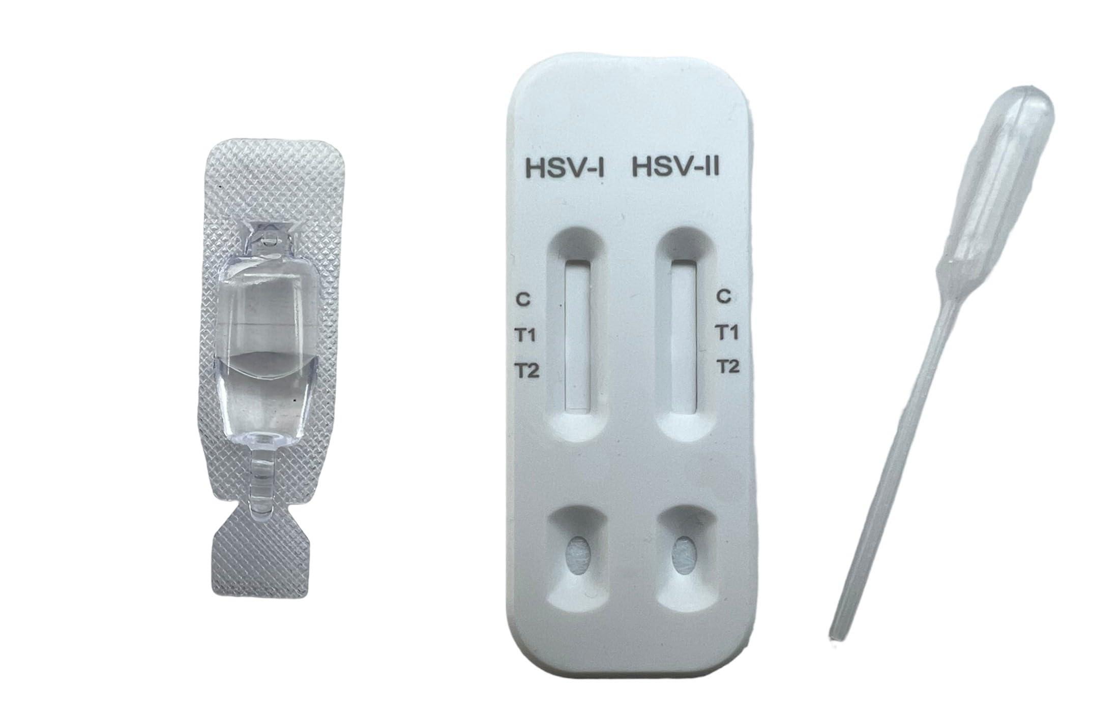 MediMad Herpes Blood Test Kit Oral & Genital Simplex Virus Dual Panel HSV 1 & 2 STI CE