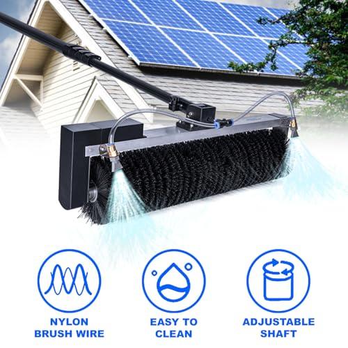 agreilduite agreilduite Solar Panel Electric Cleaning Tool/House Water Fed Pole Kit/Photovoltaic Panel Electric Cleaning Brush,360 Automatic rotation brush head+3.5/5.5/7.5M Extension Pole,5.5m/18ft