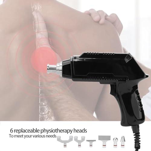 NGARY NGARY Chiropractic Adjustment Kit, Electric Chiropractic Adjusting Tool Spine Massager with 6 Interchangeable Massage Heads, 6 Levels Of Regulable Force, for Scoliosis Adjuster