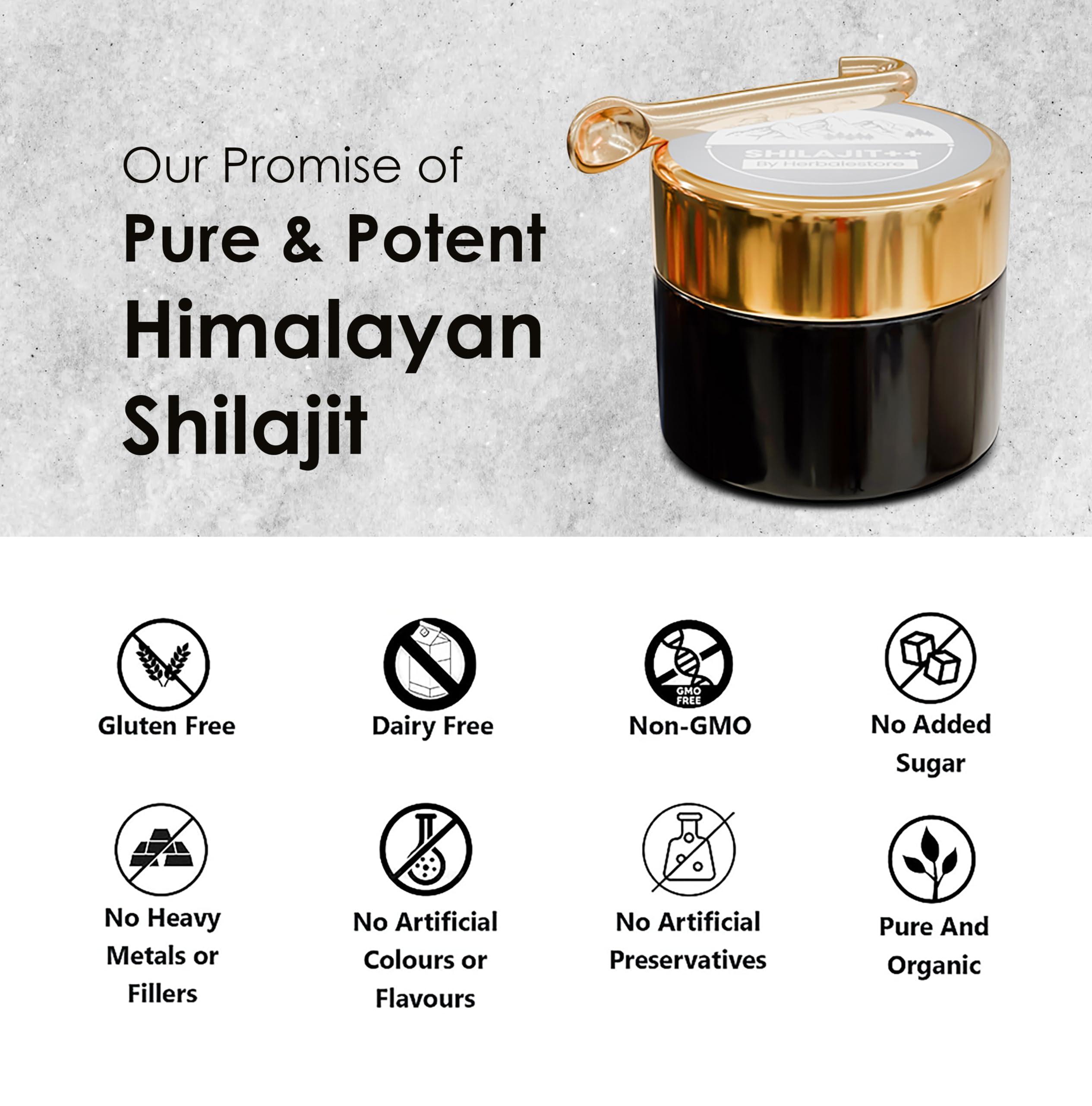 Shilajit++ Shilajit++ Pure Himalayan Shilajit, HACCP Certified 30g Gold Grade 100% Shilajit Resin with Fulvic Acid & 85+ Trace Minerals Complex for Energy & Over All Well=Beign(30 Gram)
