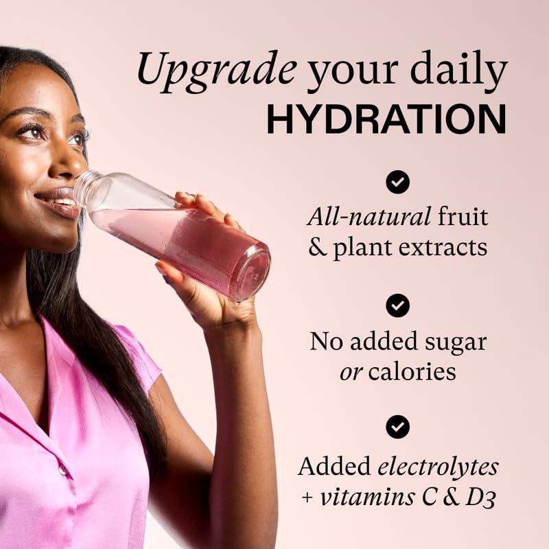 SIPGOOD SIPGOOD Flavoured Waterdrops - Raspberry, Elderberry & Hibiscus Infusion - Hydration Drops with Real Fruit & Plant Extracts - No Sugar, Zero Calories - Vitamins C, D3 & Electrolytes (1pack/12 drops)