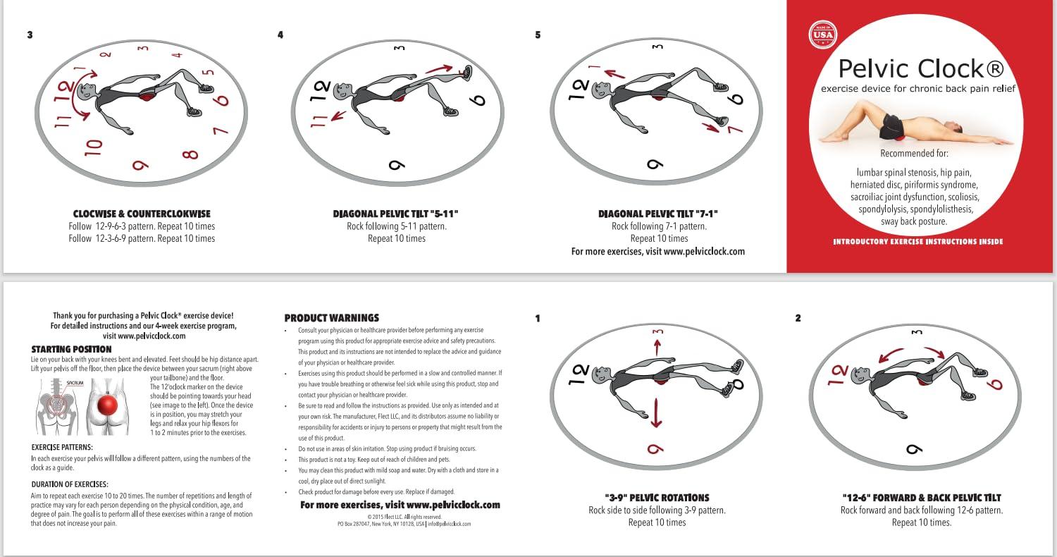 Pelvic Clock Pelvic Clock Exercise Device for Chronic Hip & Lower Back Pain Relief