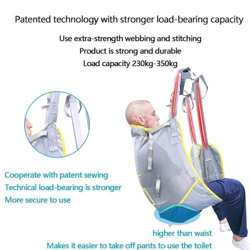 Glcfound Hoyer Lift Sling Full Body Sling with Patient Lifts Lifting Sling for Patient Transfer and Positioning and Lifting Patient Aid Full Body Toileting Sling Patient Aid One Piece Patient Lift Sling L