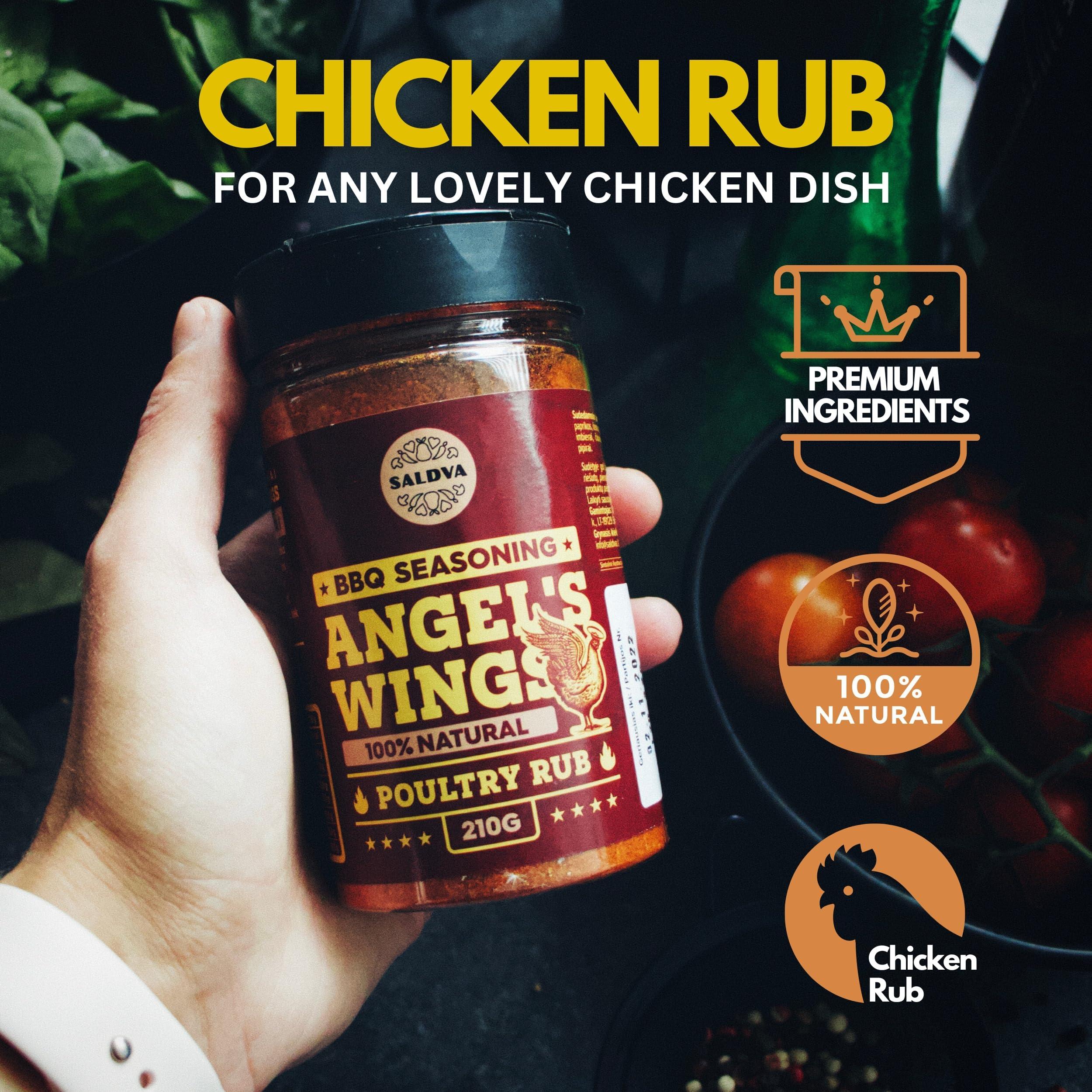 SALDVA Classic Selection of Premium BBQ Seasonings - Holy Cow, Angels Wings, Smoky Pig, Ultimate Rub BBQ Rubs | Pack of 4 | 100% Natural | Great Foodie Gift