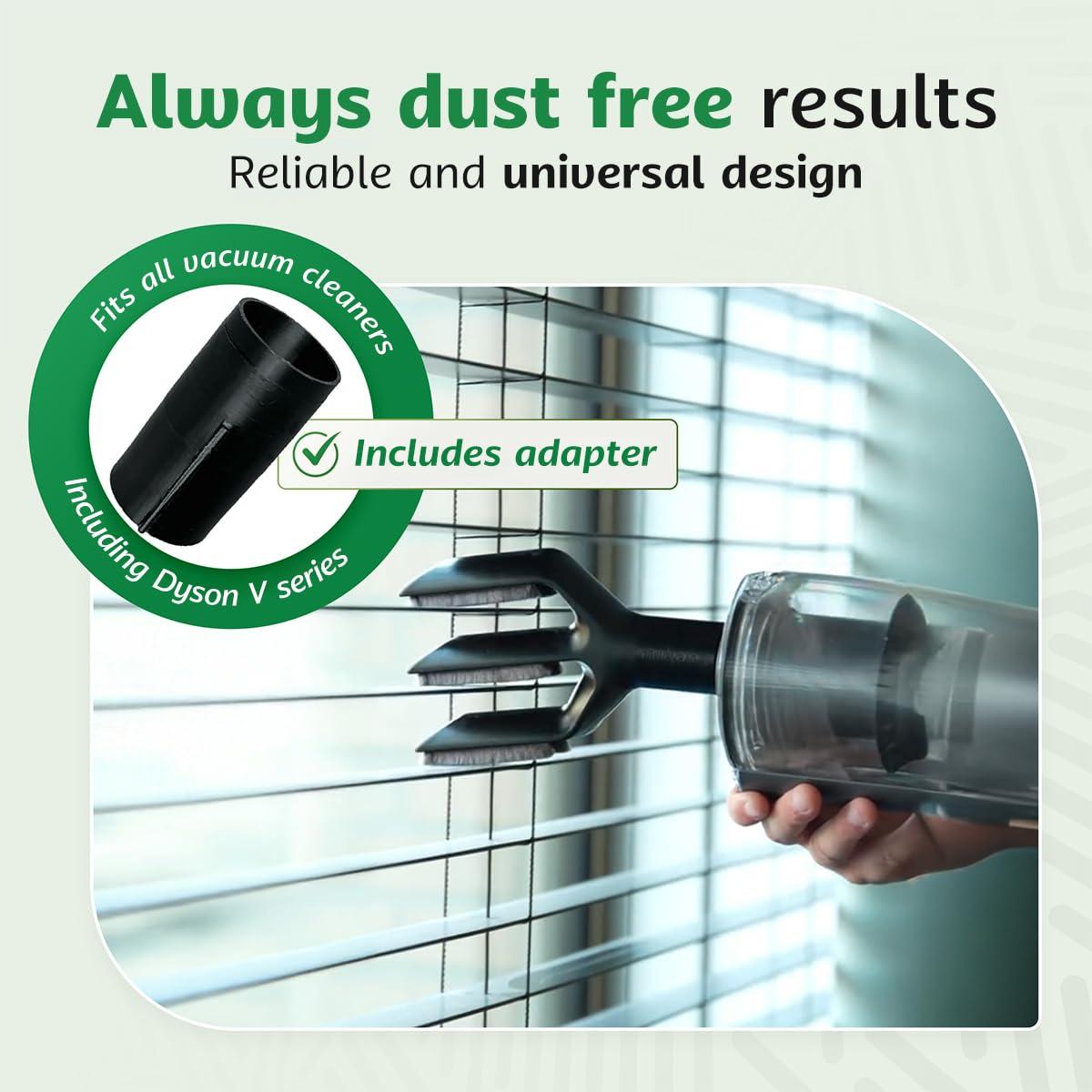 EasySwift EasySwift Blind Cleaners - 50mm Blinds Cleaner Tool Removes Dirt and Dust from Window Blinds - Vacuum Cleaner Attachment - Blinds Duster with Replaceable Brushes and Reducer for Dyson V6 To V15