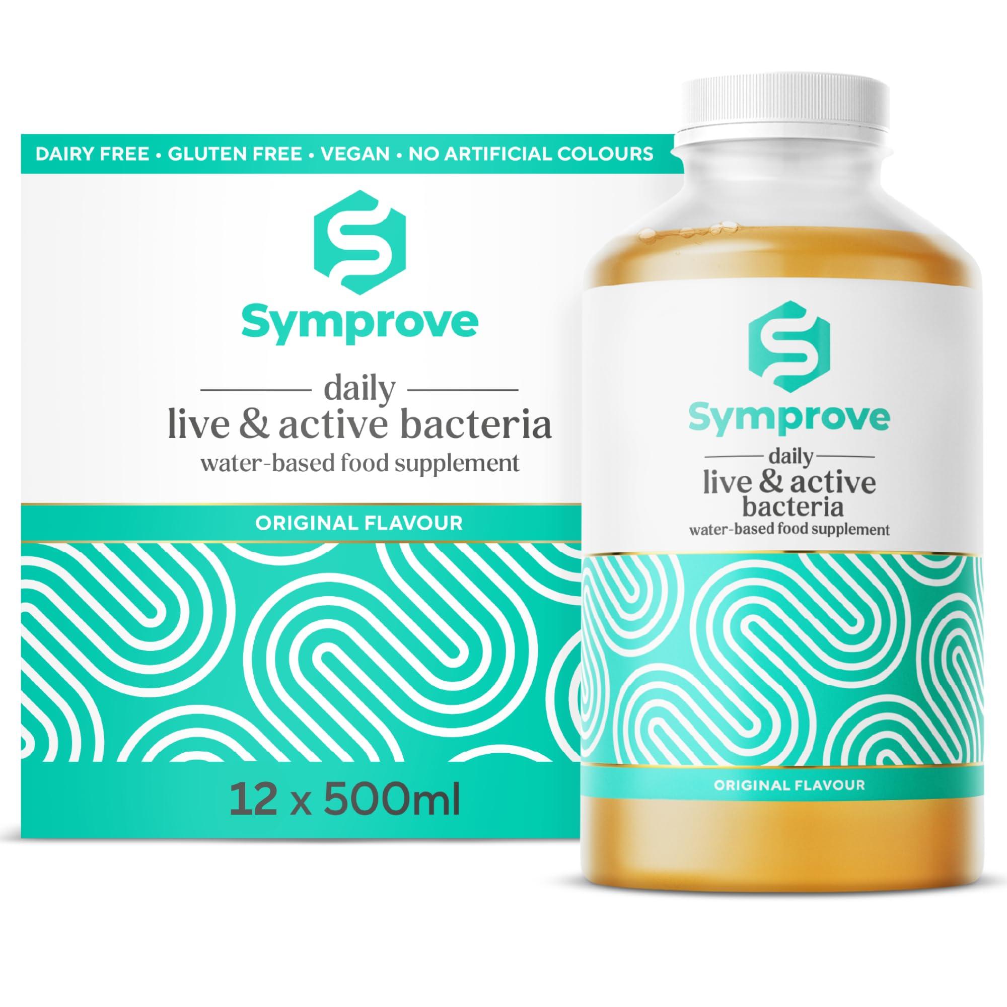 Symprove Symprove Original 12-Week Pack | Daily Essential Gut Health Supplement | Probiotic Drink with Live Bacteria, Vegan | 12x500ml