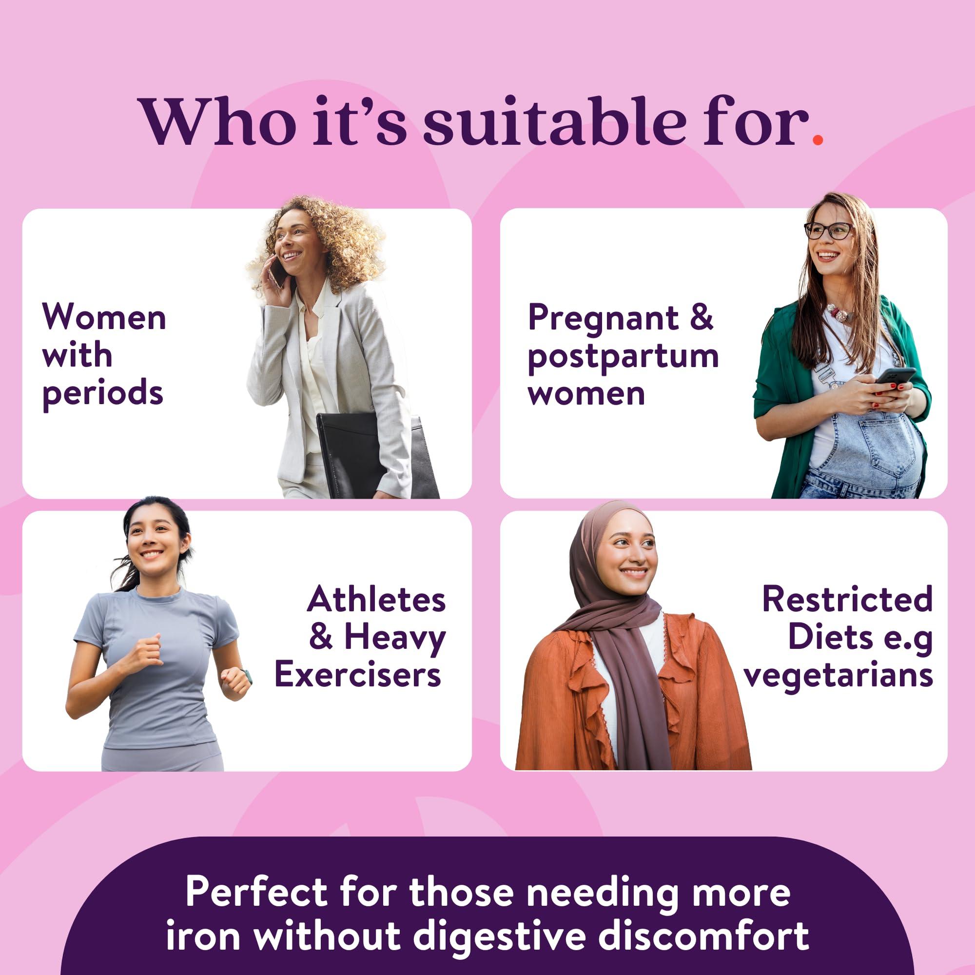 Solvotrin Active Iron Women with Active Multivitamin Supplement 17 mg, High Strength B Vitamins, Non-Constipating, 30 Iron Capsules & 30 Active Multivitamins, 1 Month Supply