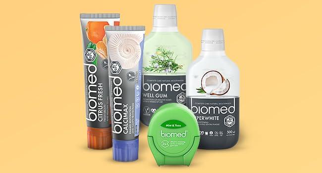 BIOMED Biomed Superwhite 97% Natural Whitening Toothpaste | Enamel Strengthening | Coconut Flavour, Vegan, SLES Free 6x100g