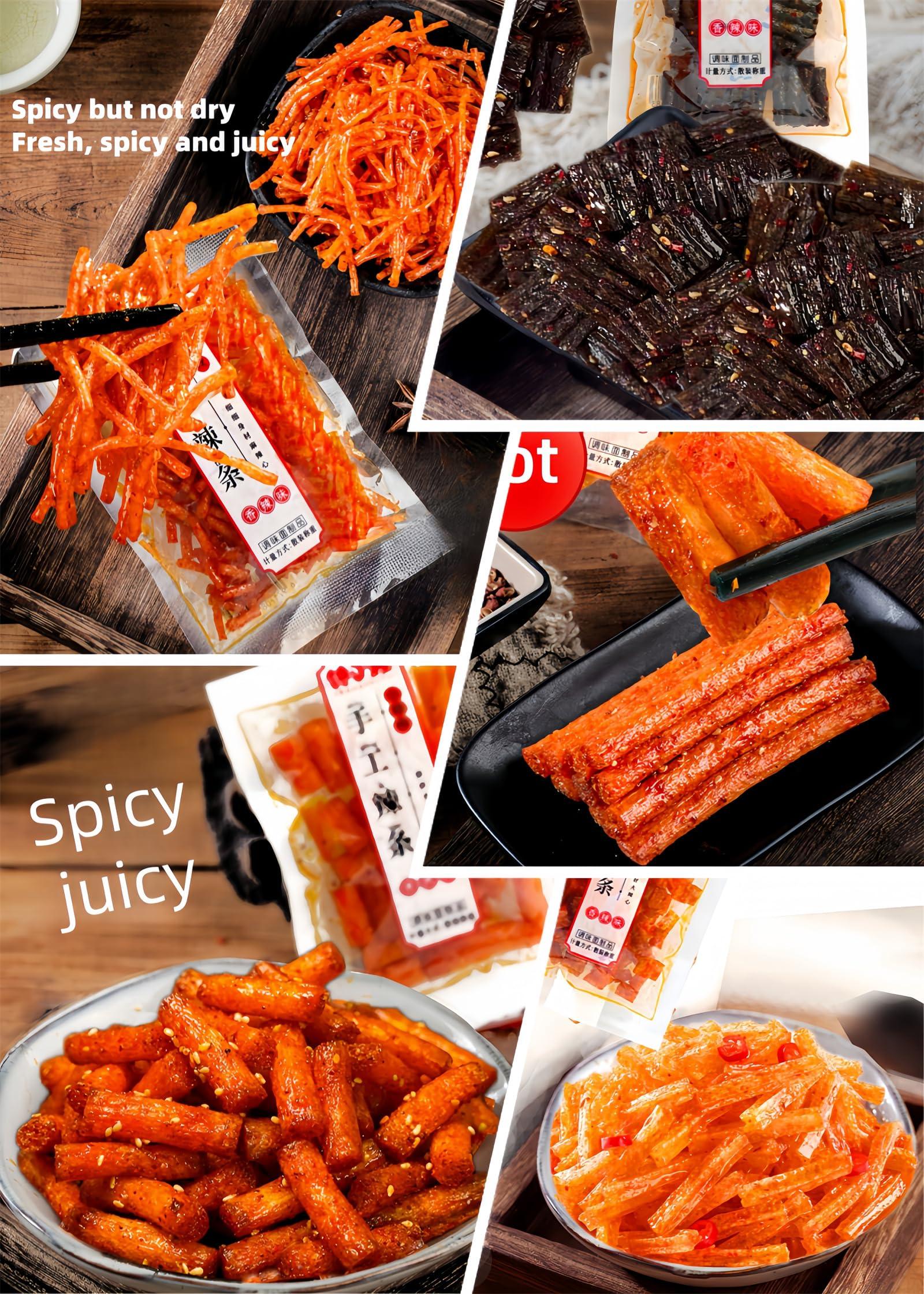 MKSDDF MKSDDF-100g Latiao Handmade spicy strips Chinese specialty snacks Spicy strips combination Spicy gluten Snack latio