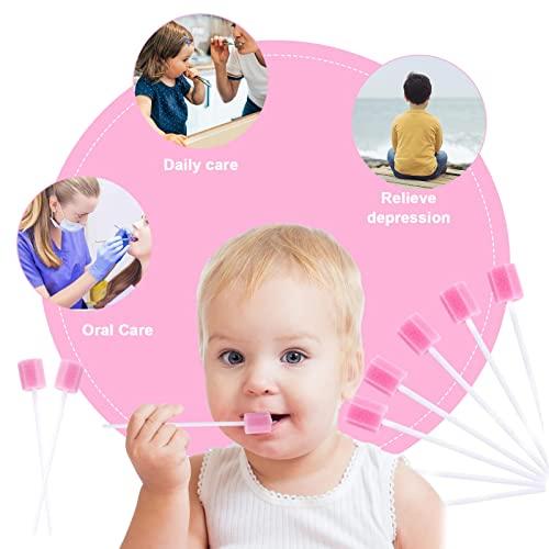 AWAVM AWAVM Oral Swabs Pack of 50 Sponge Swabs Mouth Cleaning Sponge Swab Dental Stick for Teeth Cleaning, Foam Swab Sticks for Oral Care, Medical Tools Sponge for Oral Hygiene Procedures
